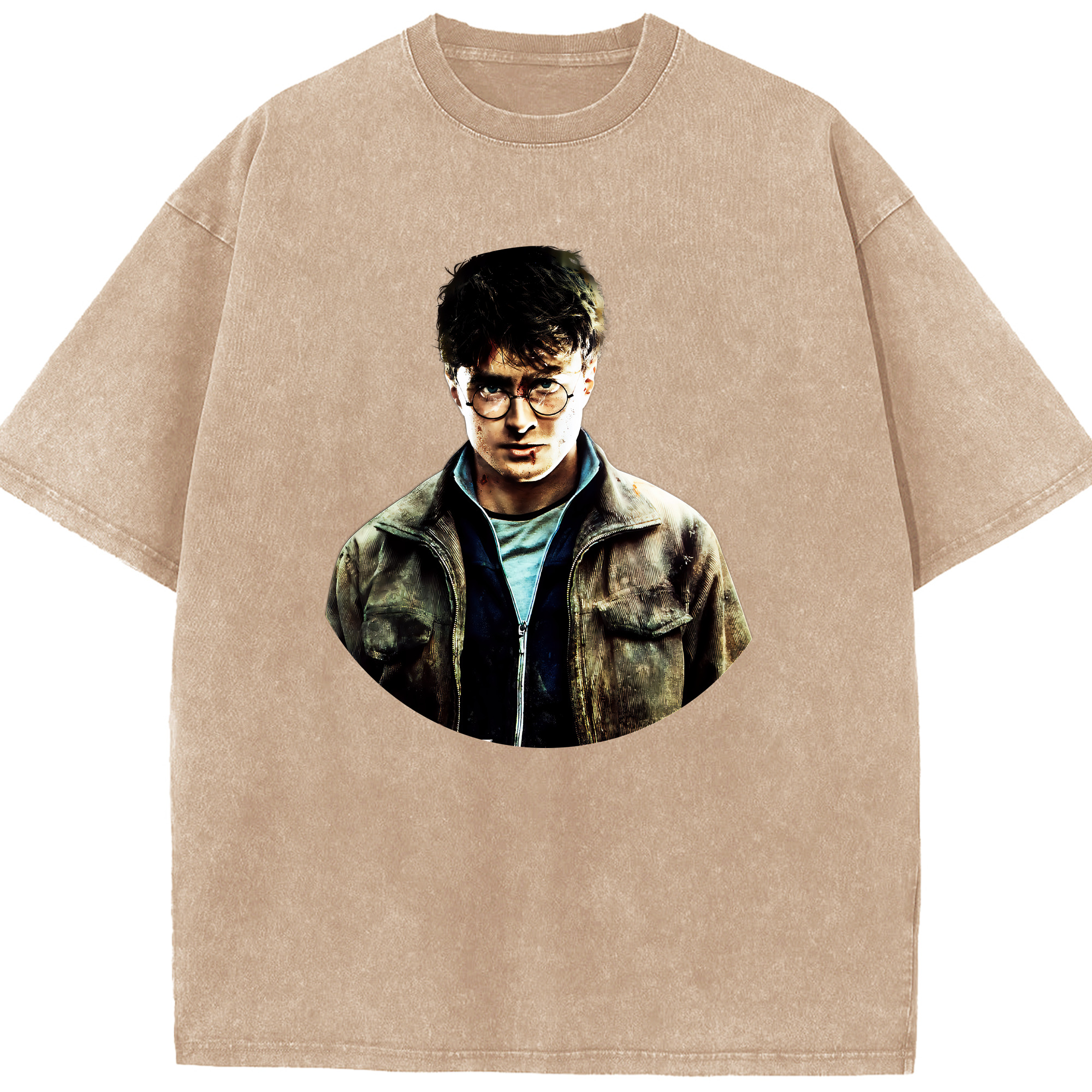 （画像用） Harry Potter ハリー・ポッターシリーズ 綿100% ヴィンテージ風 半袖Tシャツ（フロントプリント）