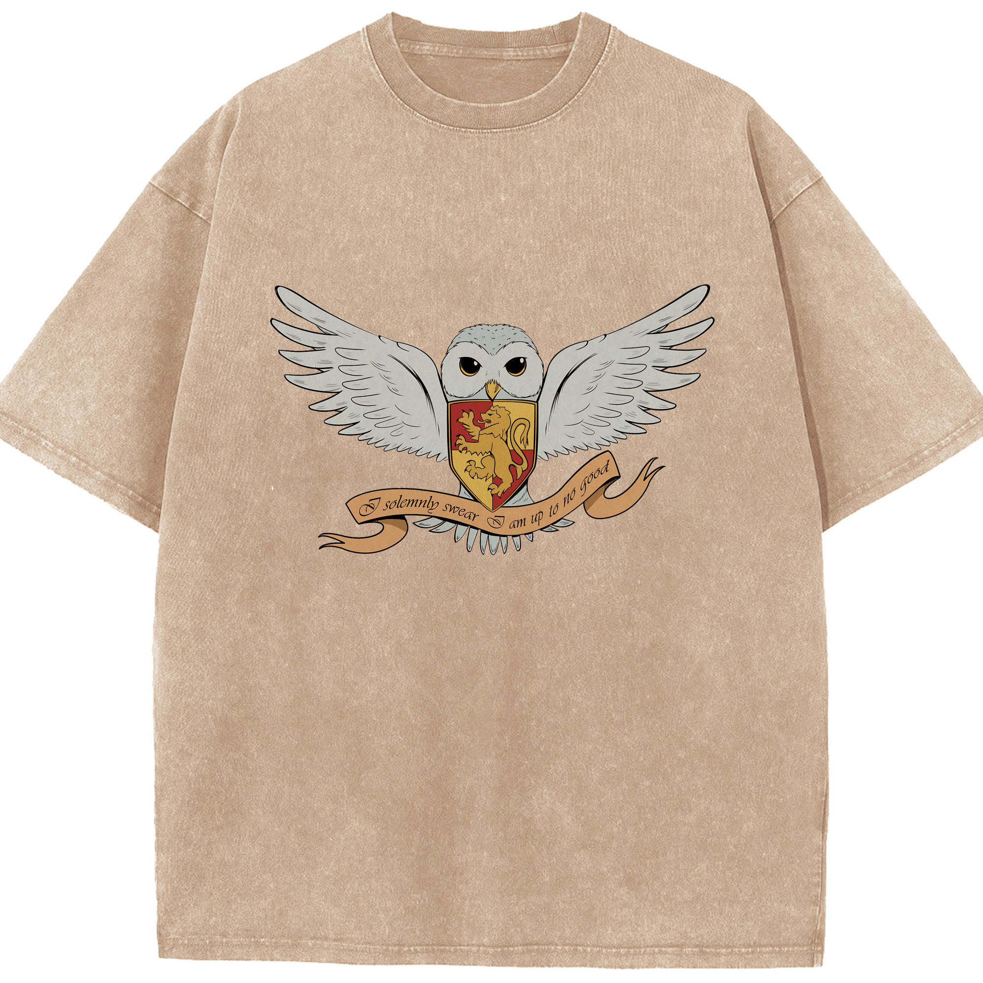 （画像用） Harry Potter ハリー・ポッターシリーズ 綿100% ヴィンテージ風 半袖Tシャツ（フロントプリント）