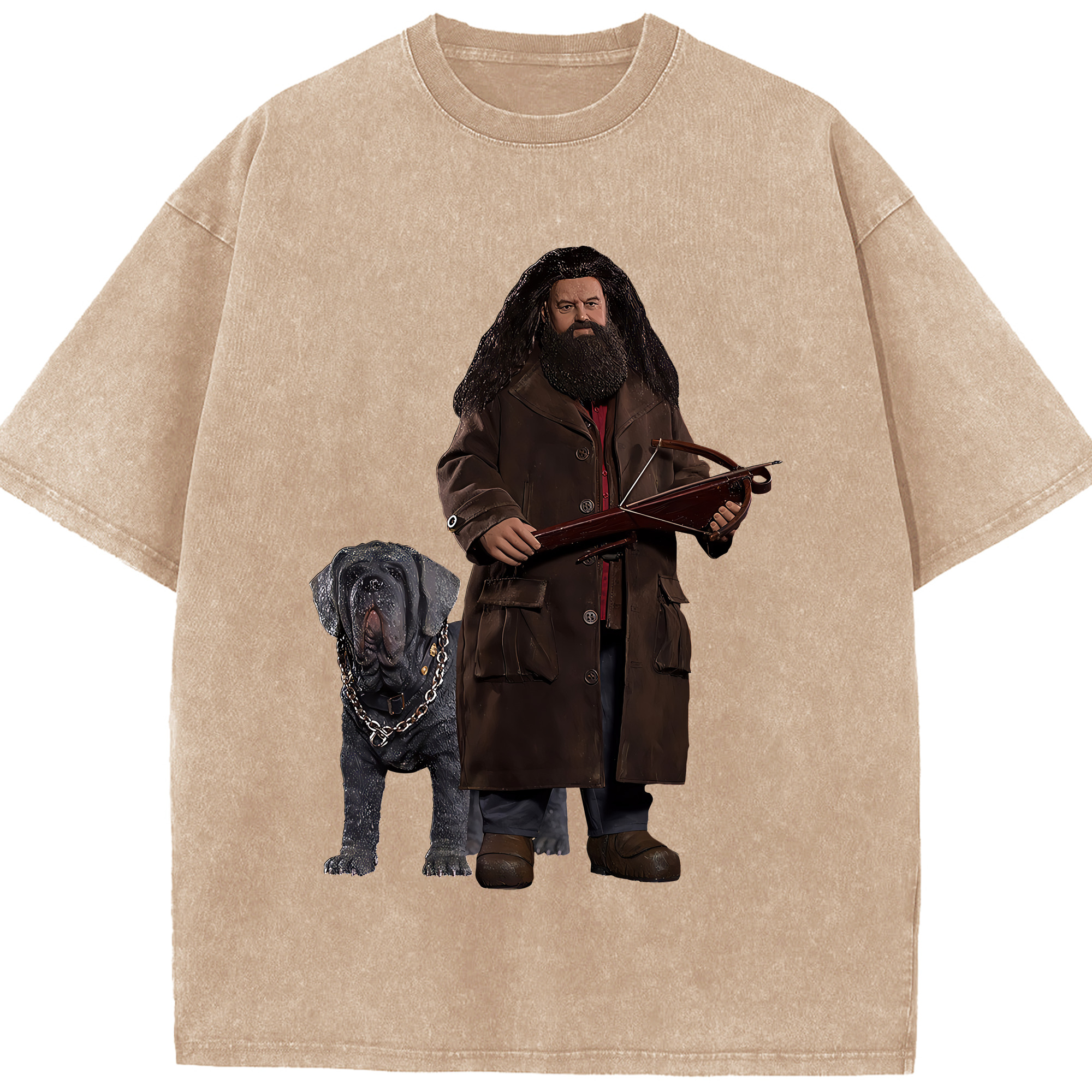 （画像用） Harry Potter ハリー・ポッターシリーズ 綿100% ヴィンテージ風 半袖Tシャツ（フロントプリント）