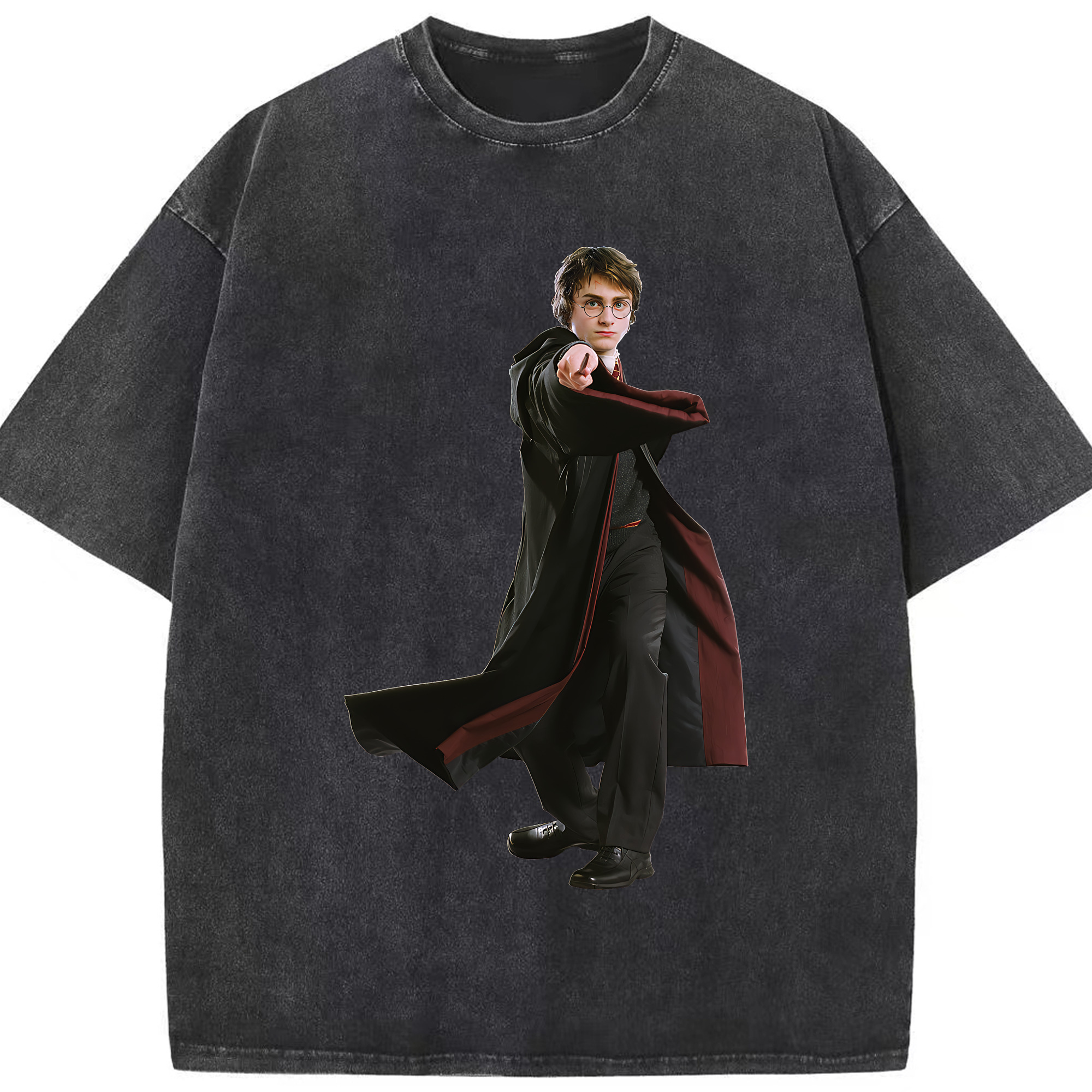 （画像用） Harry Potter ハリー・ポッターシリーズ 綿100% ヴィンテージ風 半袖Tシャツ（フロントプリント）