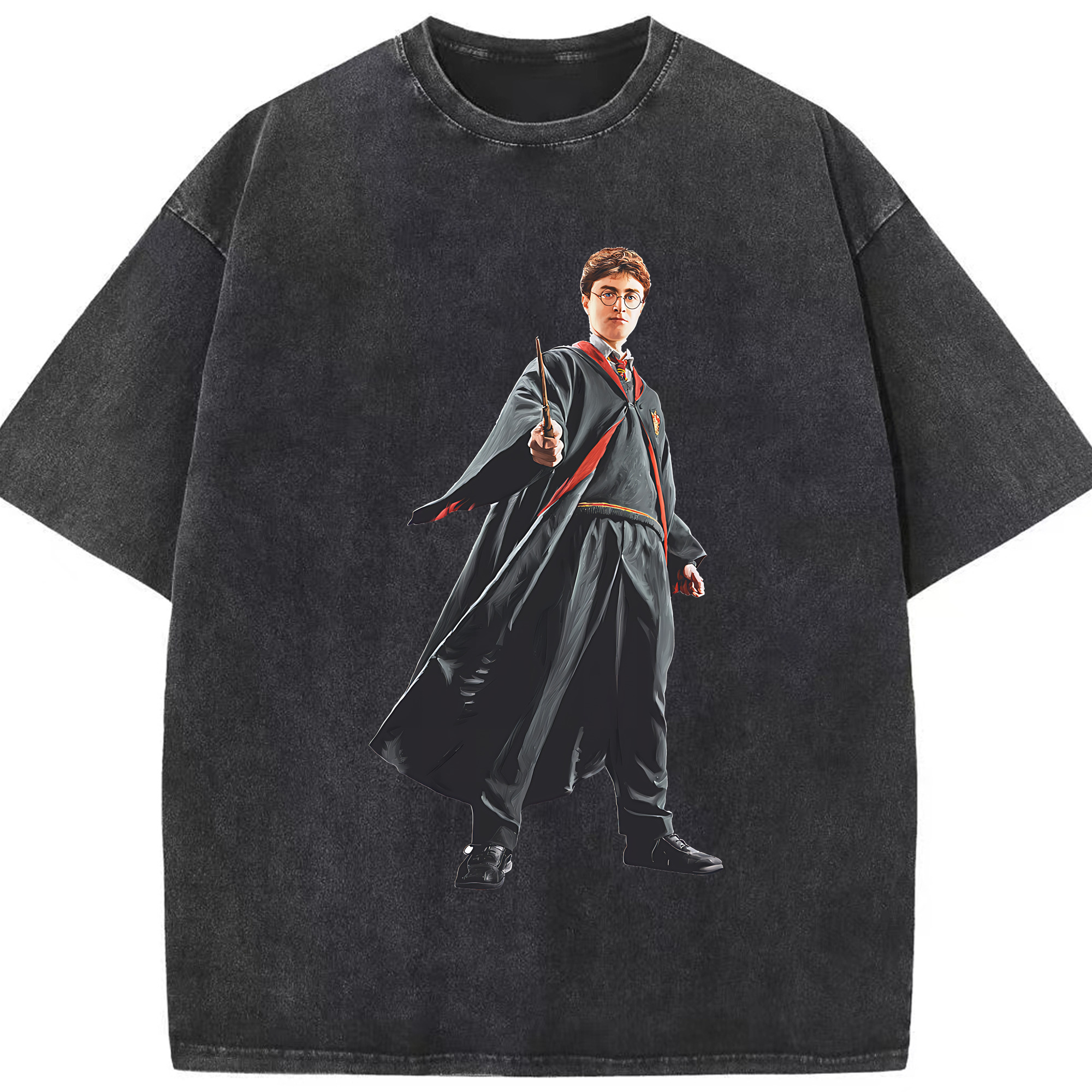 （画像用） Harry Potter ハリー・ポッターシリーズ 綿100% ヴィンテージ風 半袖Tシャツ（フロントプリント）