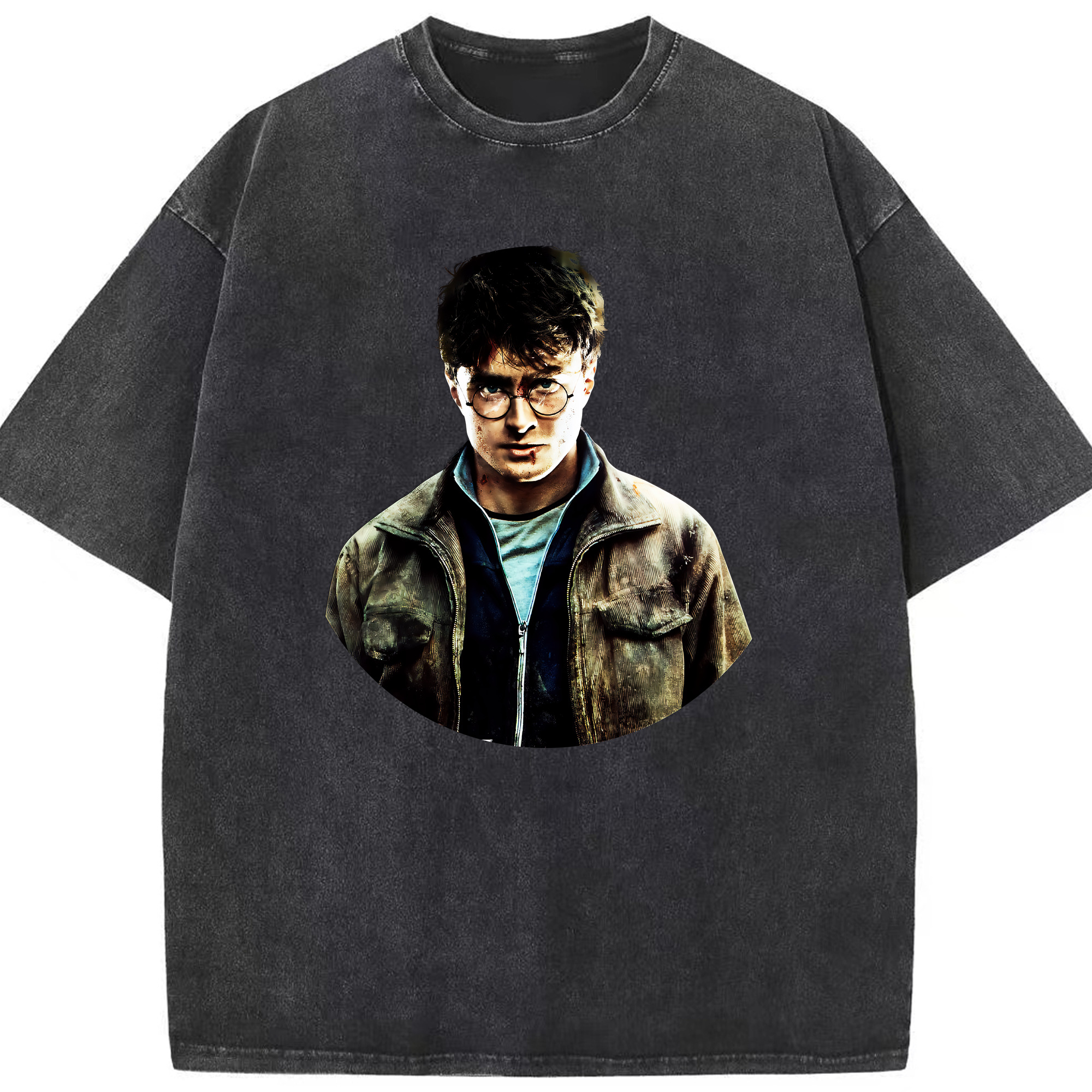 （画像用） Harry Potter ハリー・ポッターシリーズ 綿100% ヴィンテージ風 半袖Tシャツ（フロントプリント）