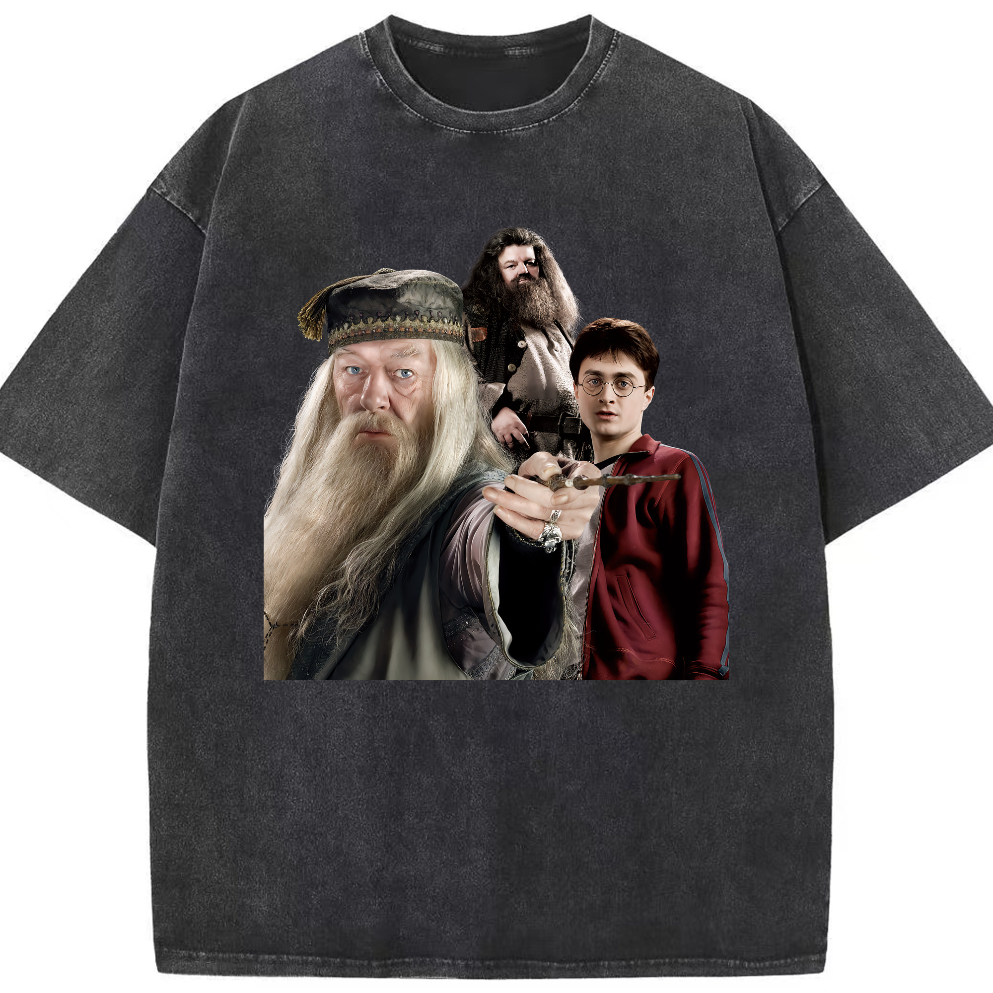 （画像用） Harry Potter ハリー・ポッターシリーズ 綿100% ヴィンテージ風 半袖Tシャツ（フロントプリント）