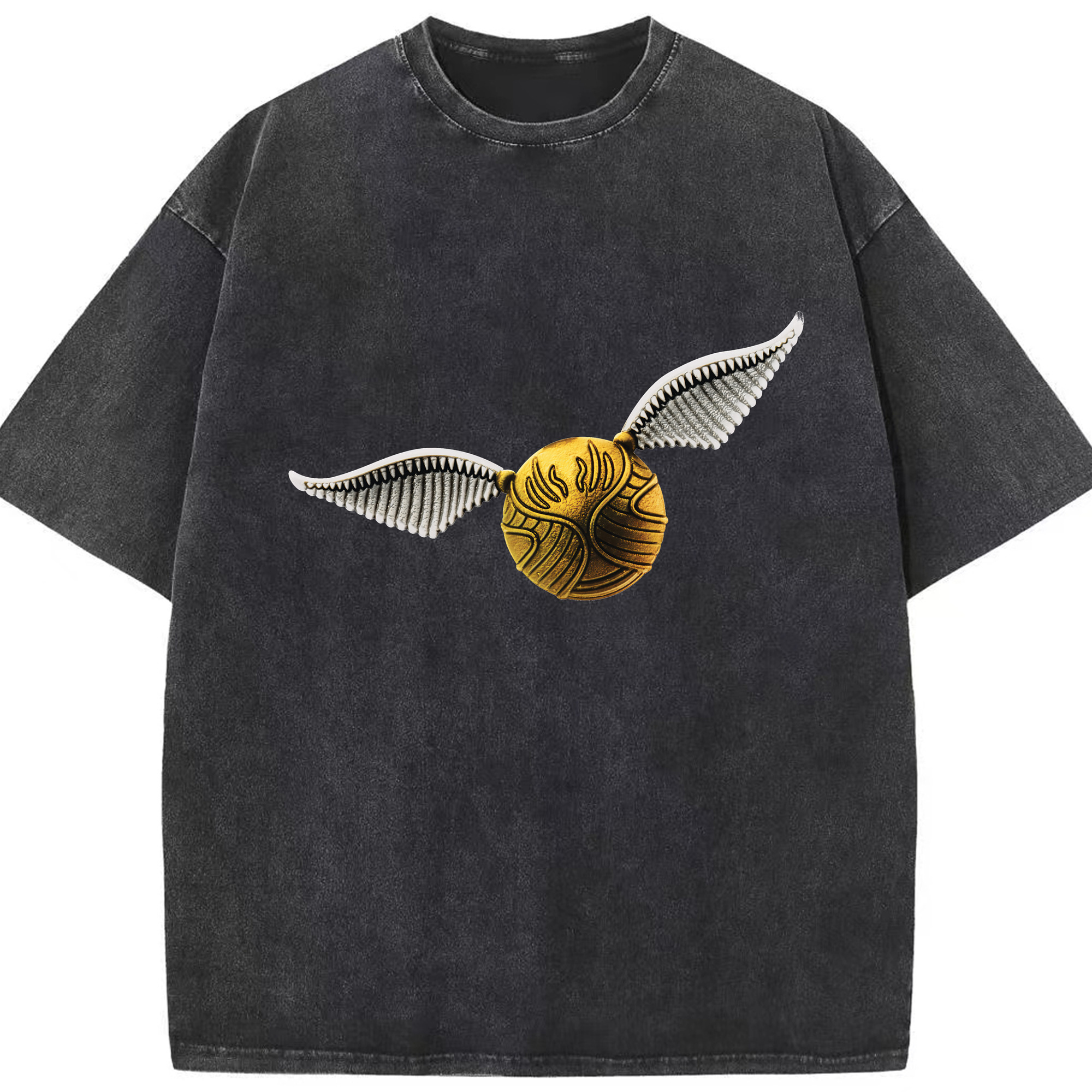 （画像用） Harry Potter ハリー・ポッターシリーズ 綿100% ヴィンテージ風 半袖Tシャツ（フロントプリント）