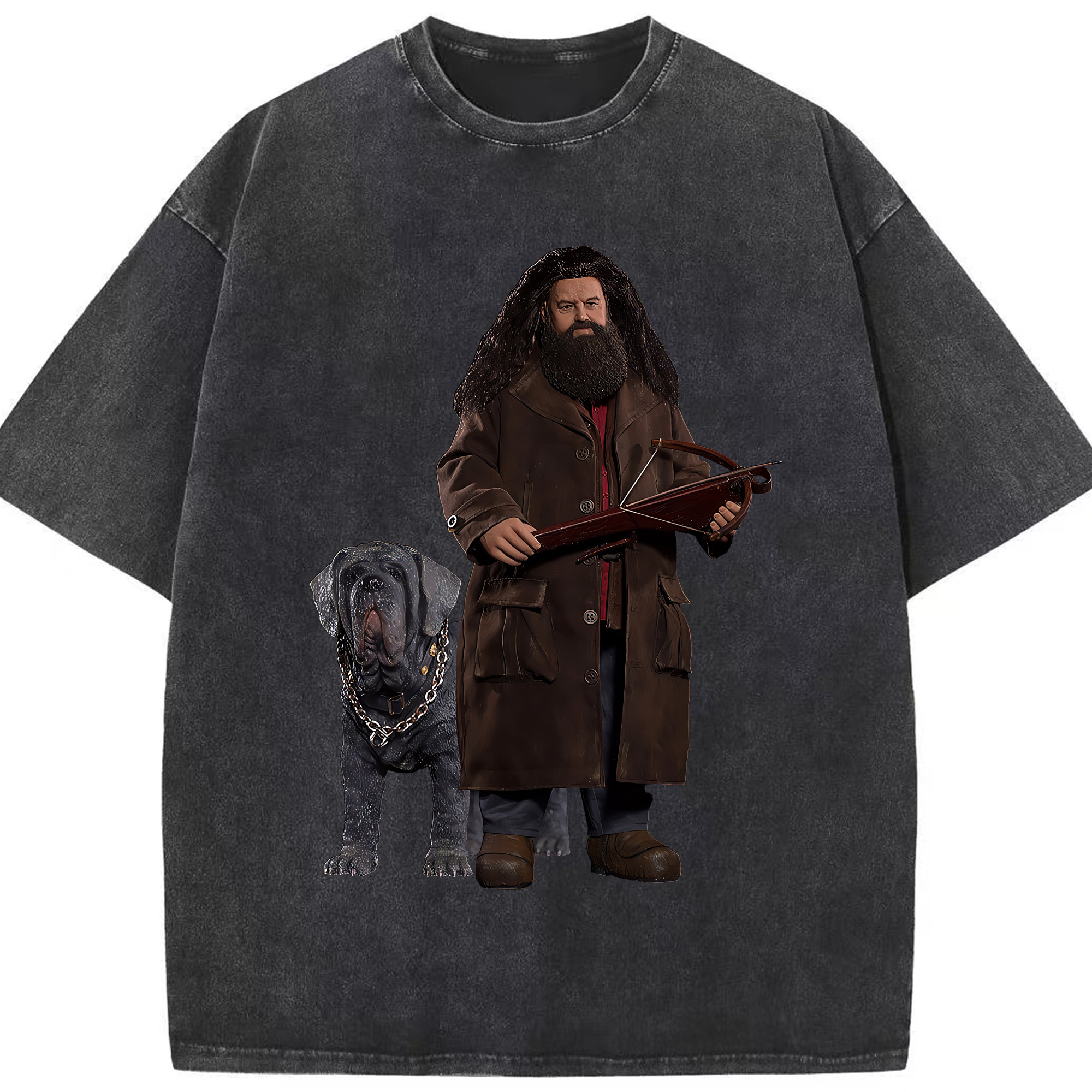（画像用） Harry Potter ハリー・ポッターシリーズ 綿100% ヴィンテージ風 半袖Tシャツ（フロントプリント）