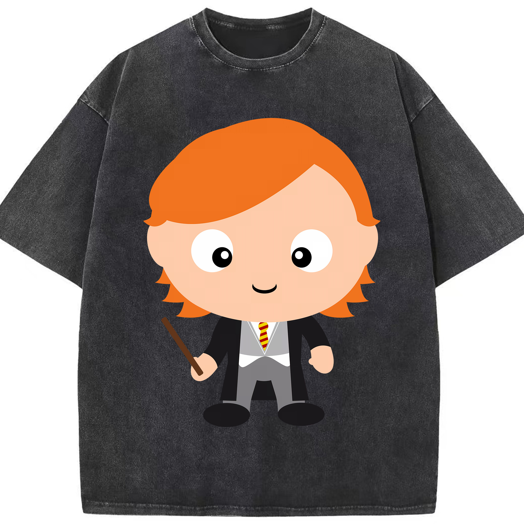 （画像用） Harry Potter ハリー・ポッターシリーズ 綿100% ヴィンテージ風 半袖Tシャツ（フロントプリント）