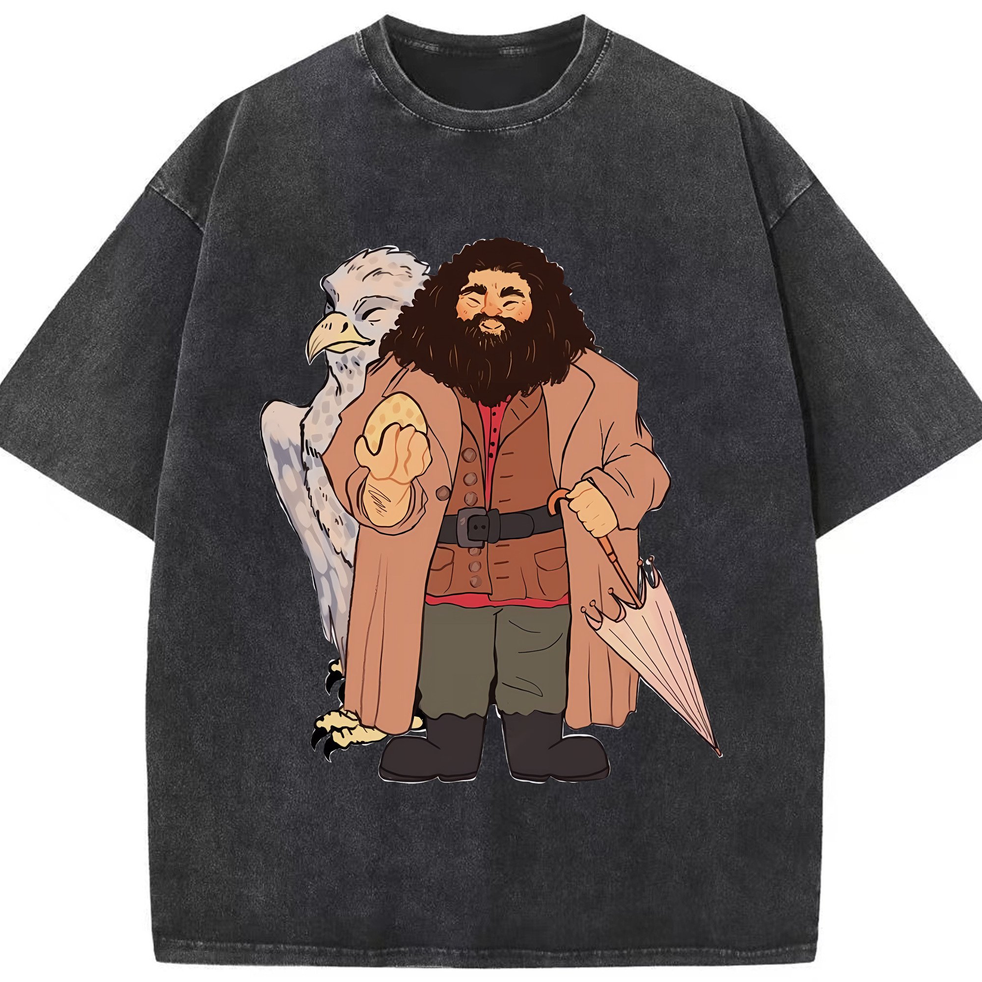 （画像用） Harry Potter ハリー・ポッターシリーズ 綿100% ヴィンテージ風 半袖Tシャツ（フロントプリント）
