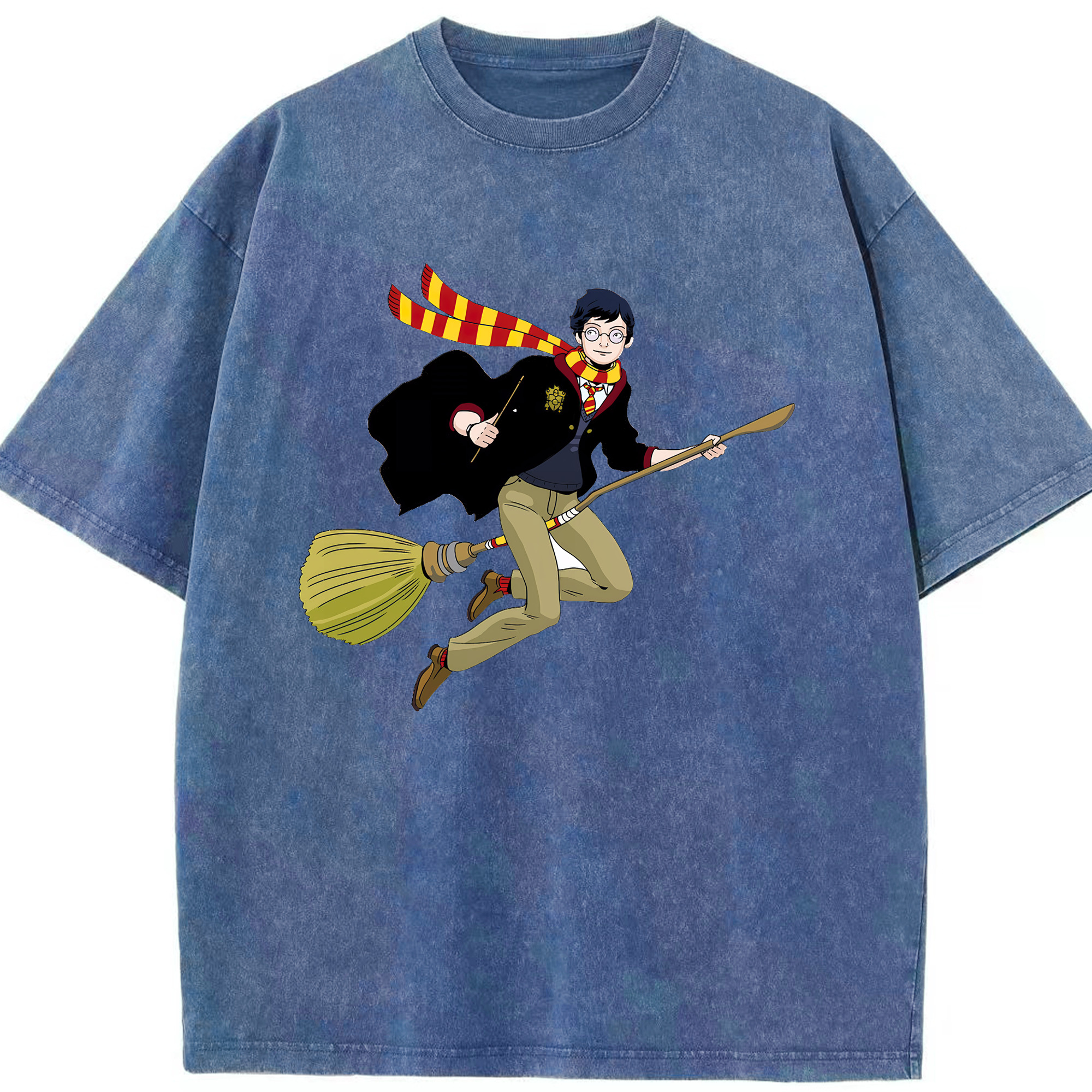 （画像用） Harry Potter ハリー・ポッターシリーズ 綿100% ヴィンテージ風 半袖Tシャツ（フロントプリント）