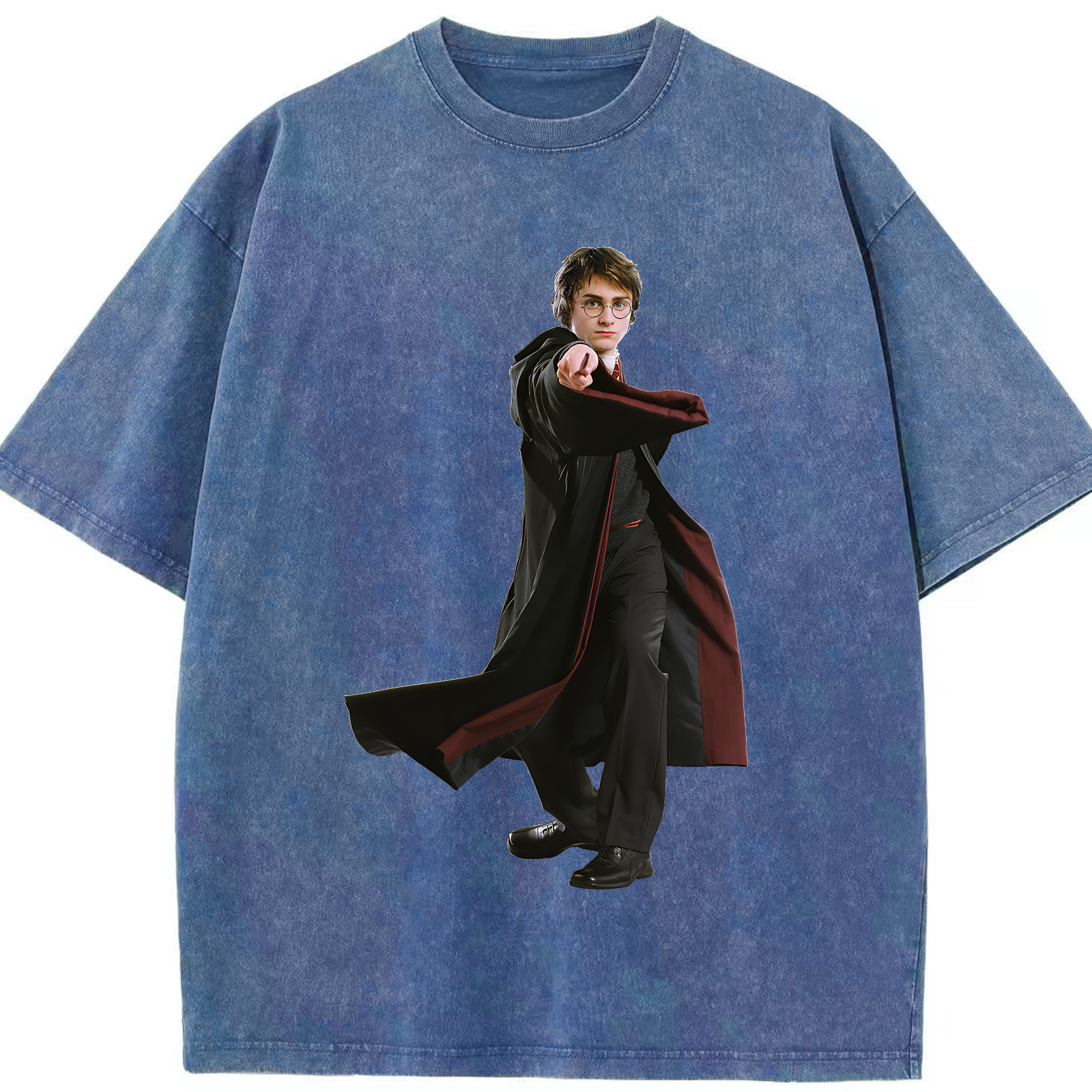 （画像用） Harry Potter ハリー・ポッターシリーズ 綿100% ヴィンテージ風 半袖Tシャツ（フロントプリント）