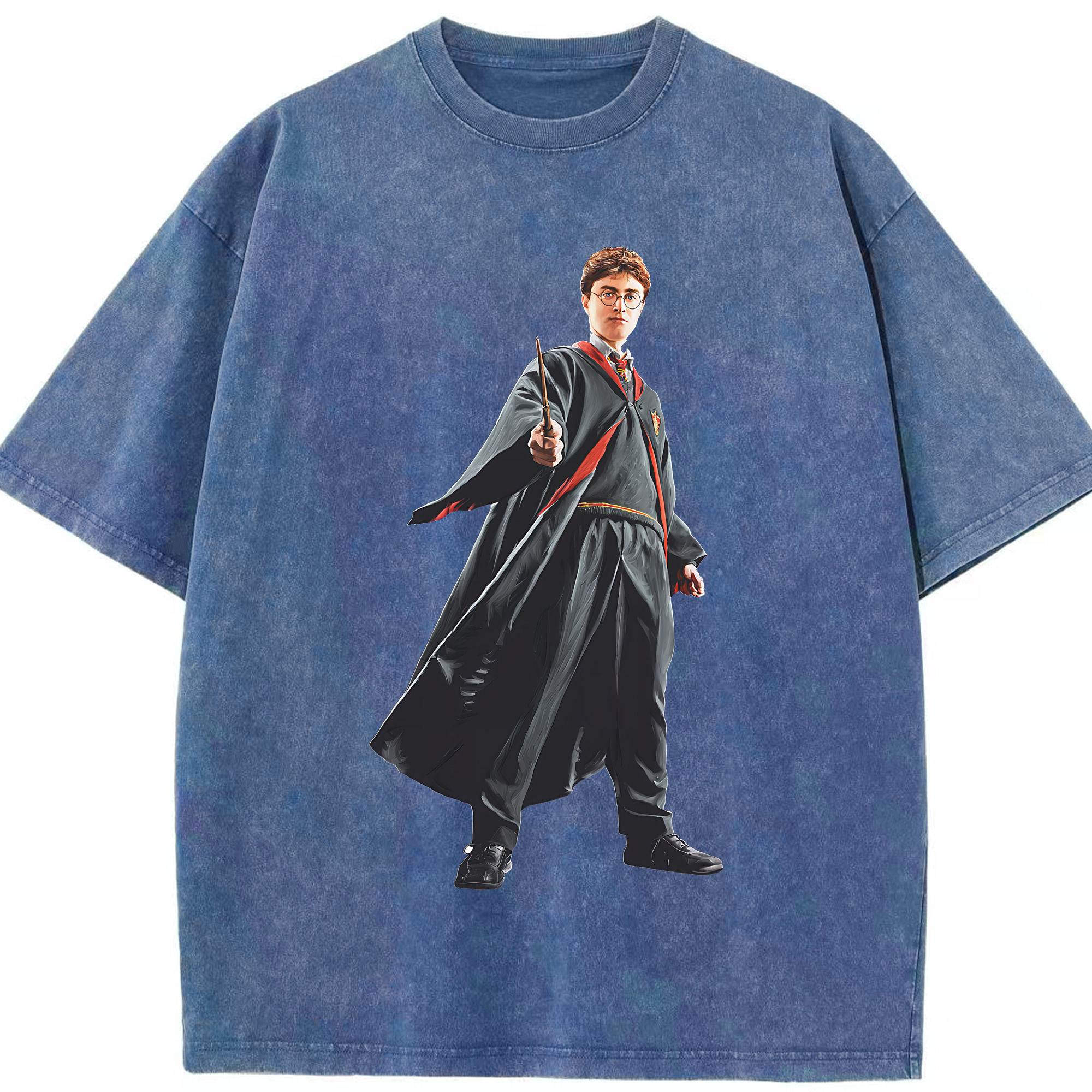 （画像用） Harry Potter ハリー・ポッターシリーズ 綿100% ヴィンテージ風 半袖Tシャツ（フロントプリント）