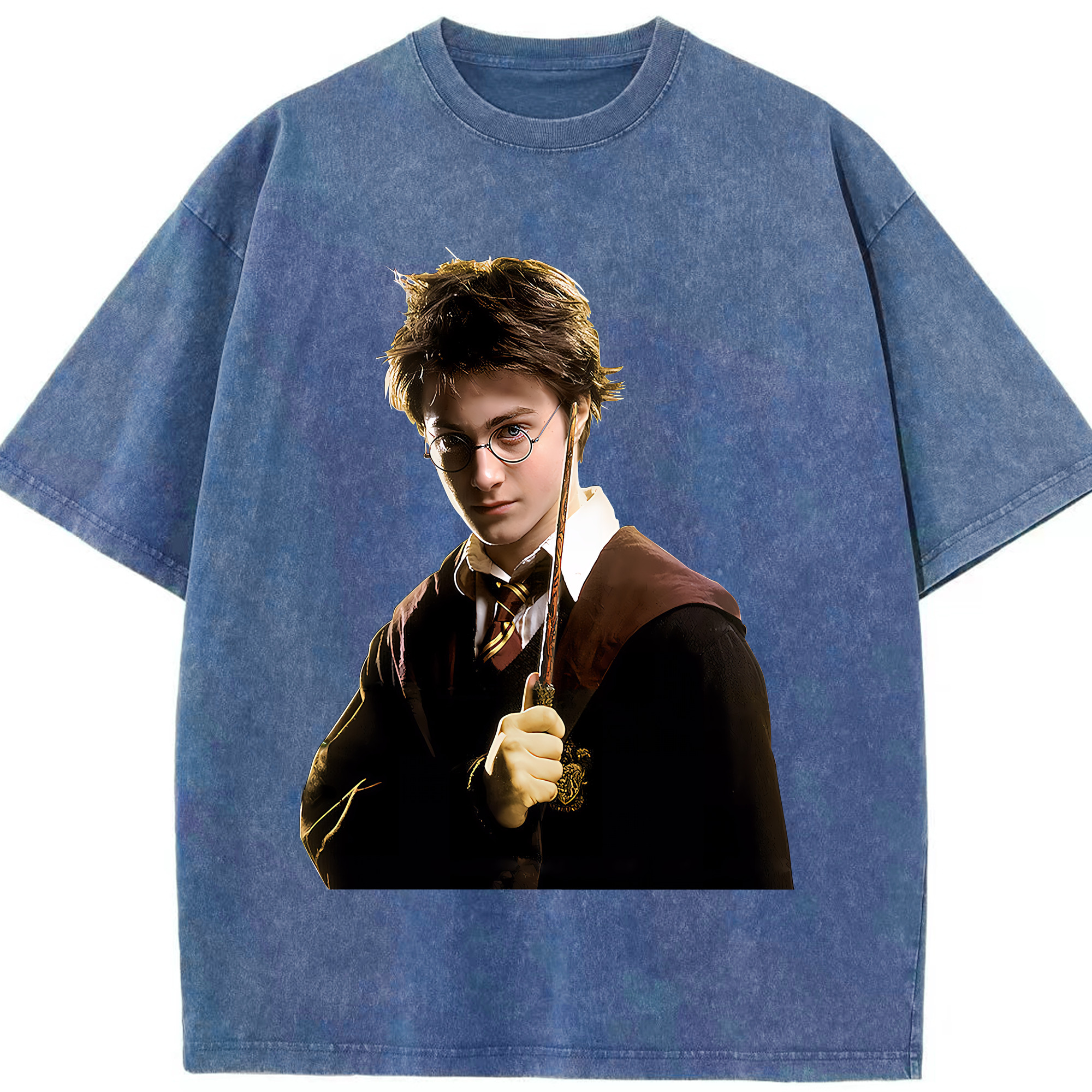 （画像用） Harry Potter ハリー・ポッターシリーズ 綿100% ヴィンテージ風 半袖Tシャツ（フロントプリント）