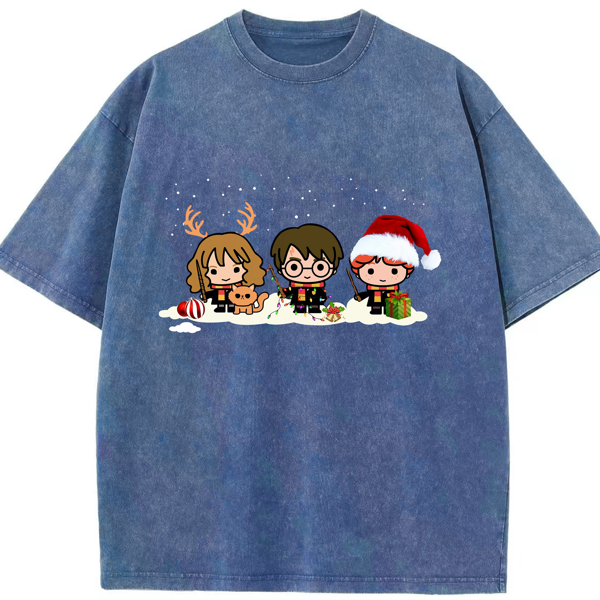 （画像用） Harry Potter ハリー・ポッターシリーズ 綿100% ヴィンテージ風 半袖Tシャツ（フロントプリント）