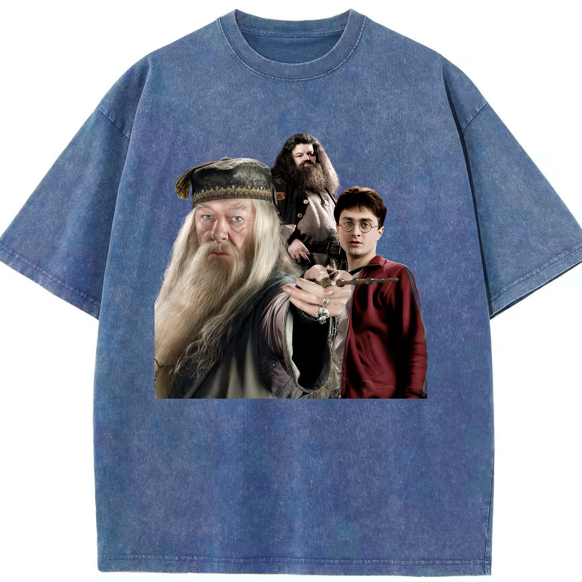 （画像用） Harry Potter ハリー・ポッターシリーズ 綿100% ヴィンテージ風 半袖Tシャツ（フロントプリント）
