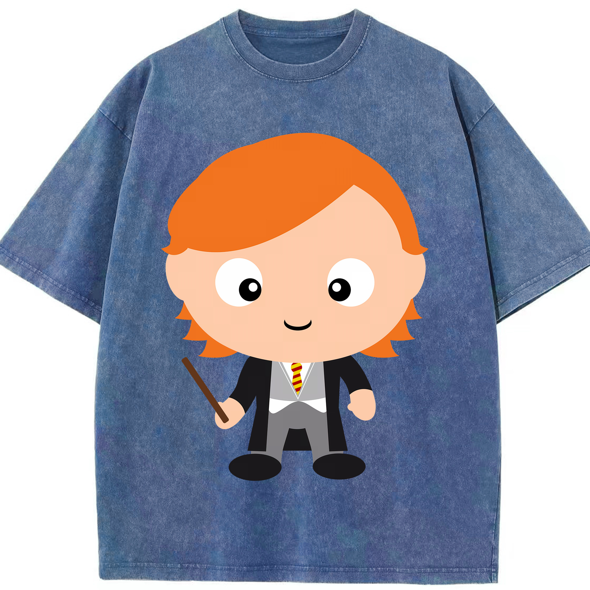 （画像用） Harry Potter ハリー・ポッターシリーズ 綿100% ヴィンテージ風 半袖Tシャツ（フロントプリント）