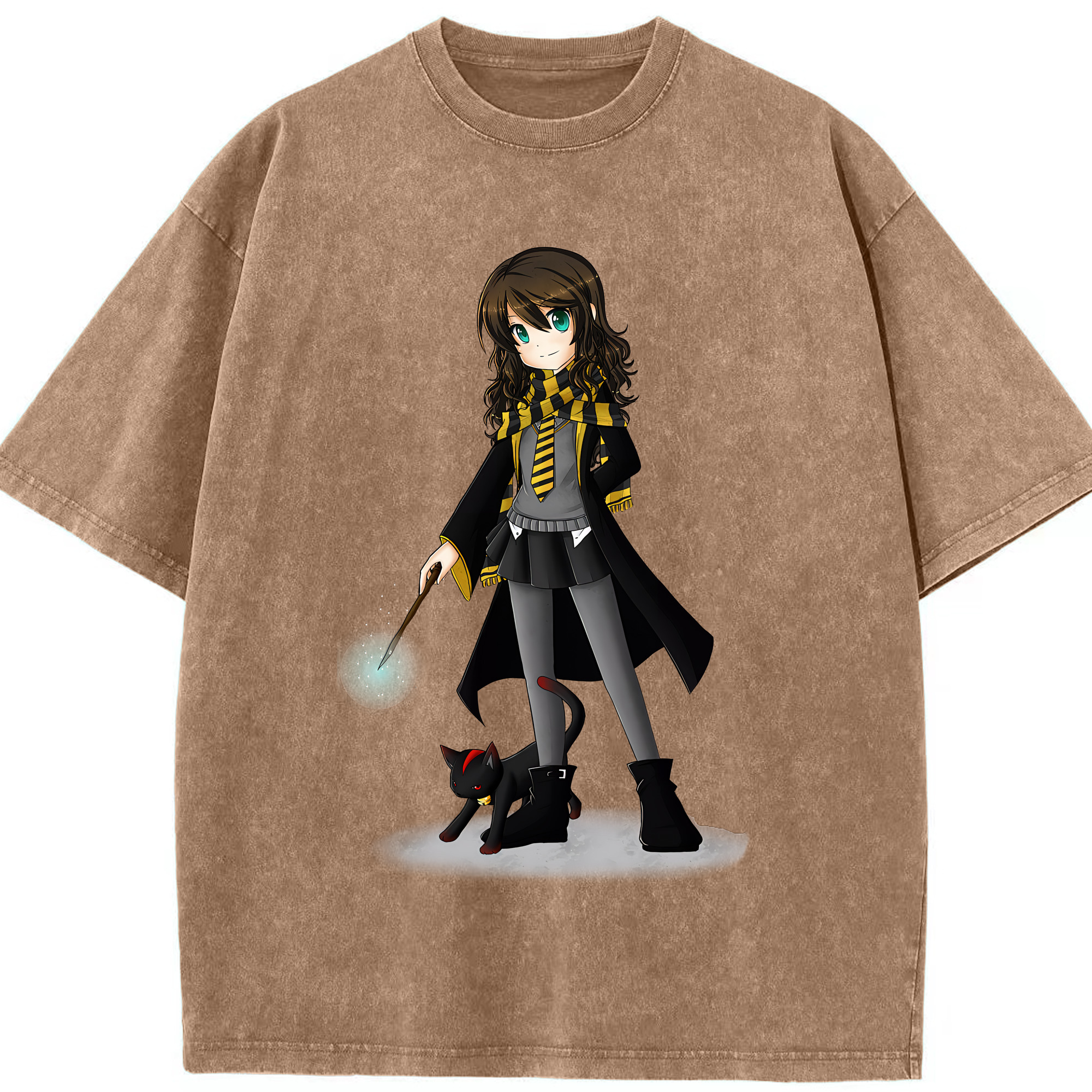 （画像用） Harry Potter ハリー・ポッターシリーズ 綿100% ヴィンテージ風 半袖Tシャツ（フロントプリント）