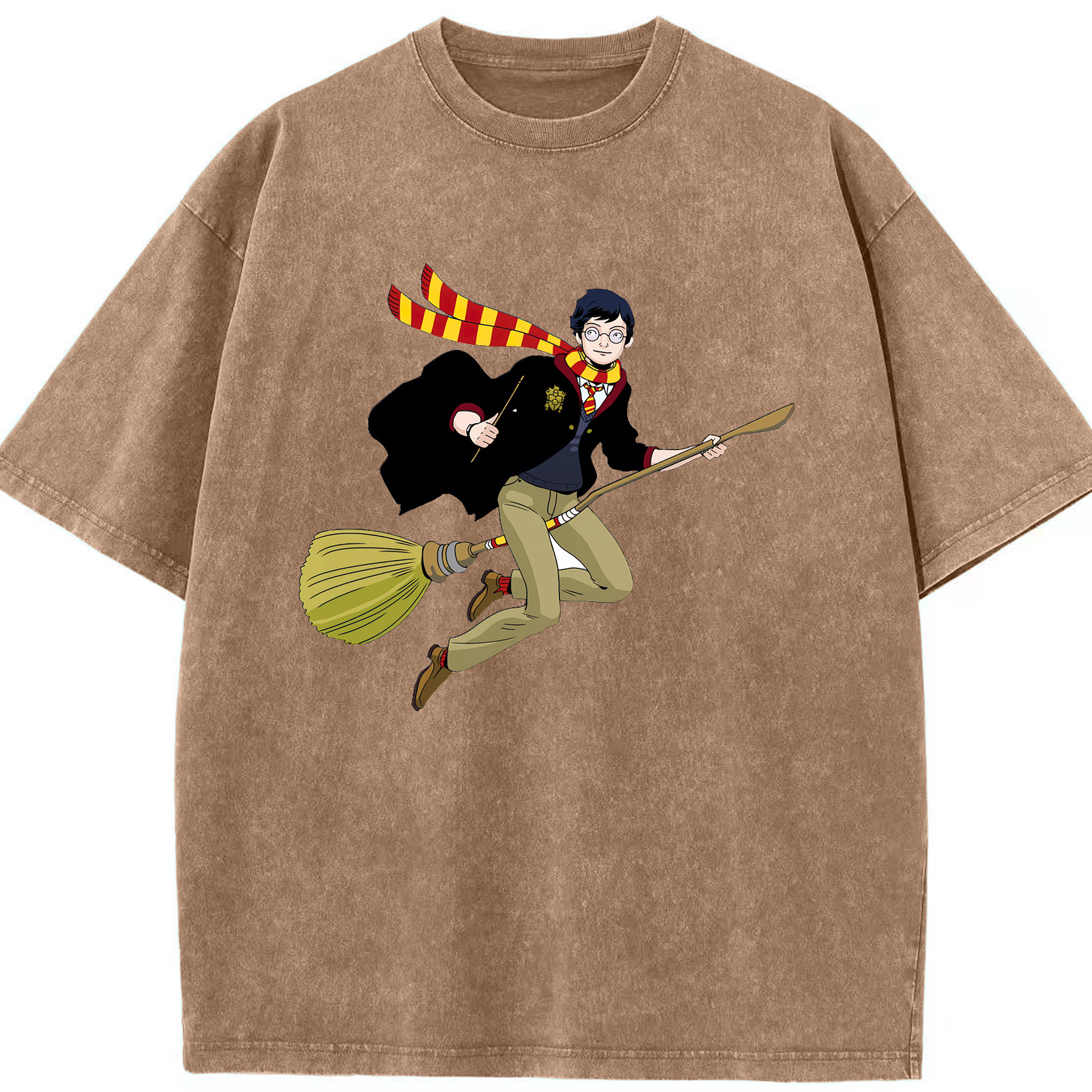 （画像用） Harry Potter ハリー・ポッターシリーズ 綿100% ヴィンテージ風 半袖Tシャツ（フロントプリント）