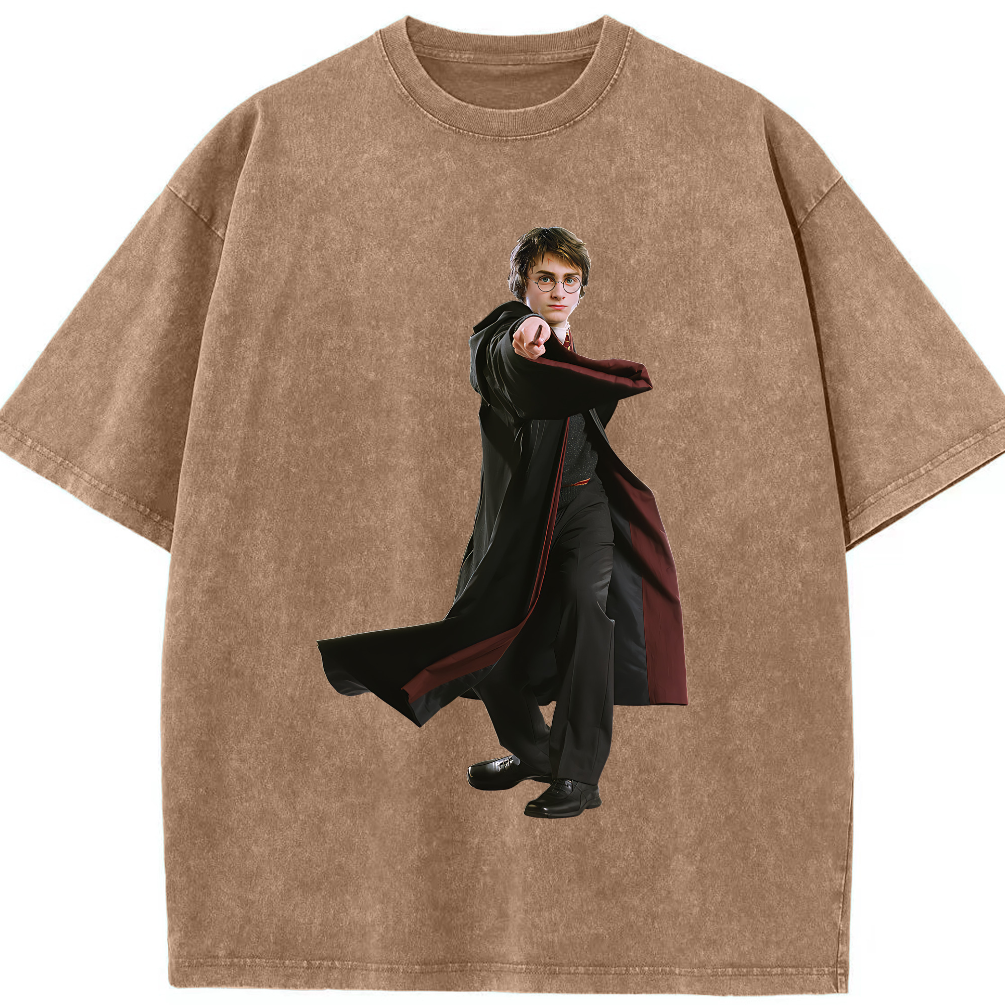 （画像用） Harry Potter ハリー・ポッターシリーズ 綿100% ヴィンテージ風 半袖Tシャツ（フロントプリント）