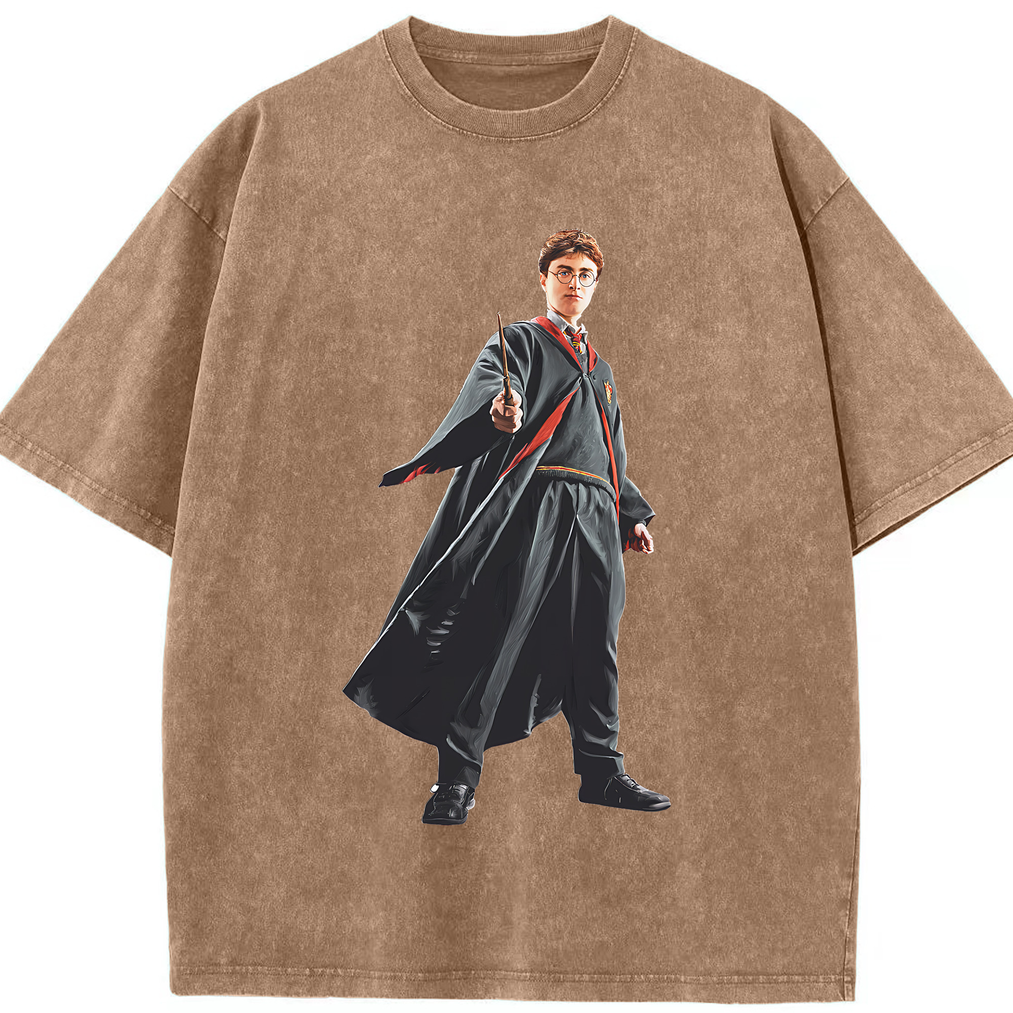 （画像用） Harry Potter ハリー・ポッターシリーズ 綿100% ヴィンテージ風 半袖Tシャツ（フロントプリント）