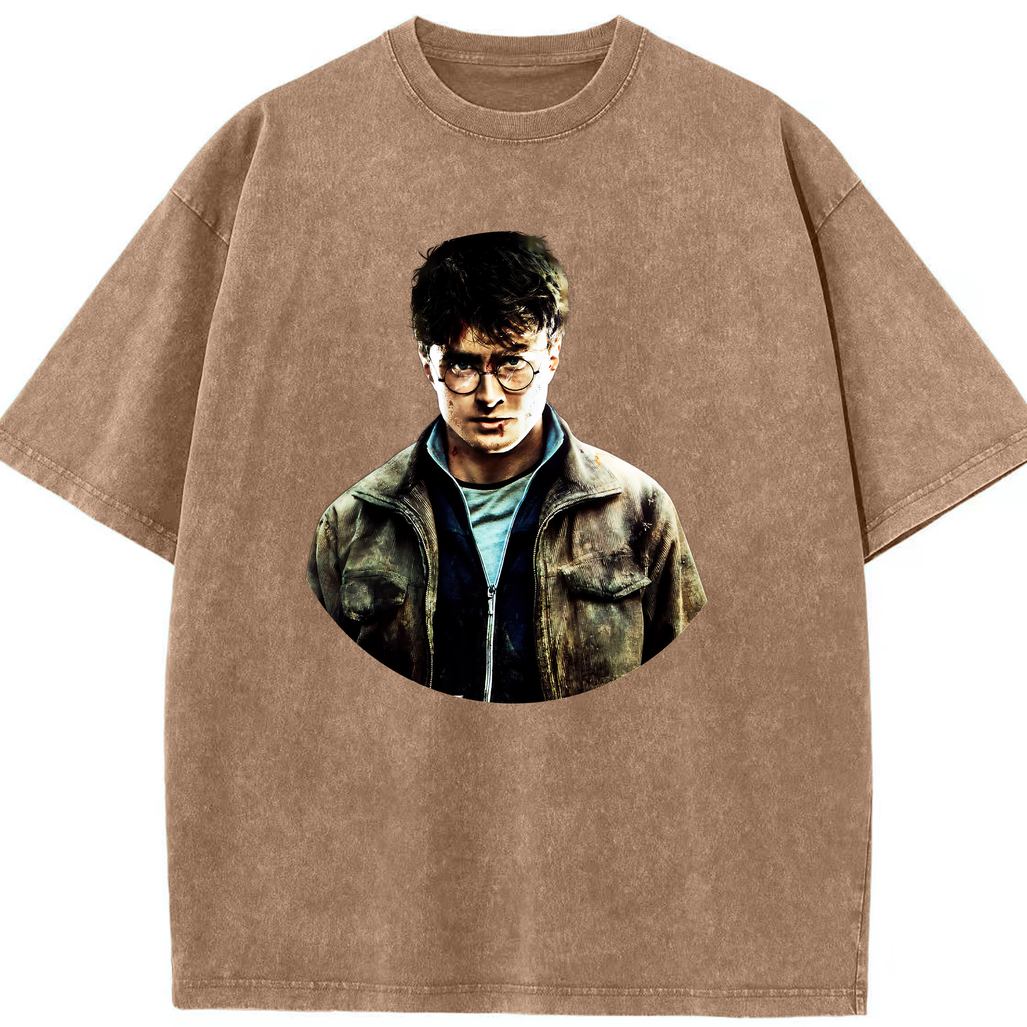 （画像用） Harry Potter ハリー・ポッターシリーズ 綿100% ヴィンテージ風 半袖Tシャツ（フロントプリント）