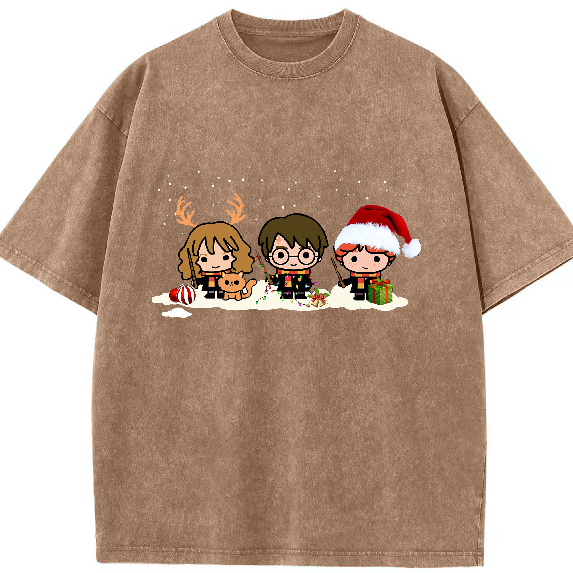 （画像用） Harry Potter ハリー・ポッターシリーズ 綿100% ヴィンテージ風 半袖Tシャツ（フロントプリント）