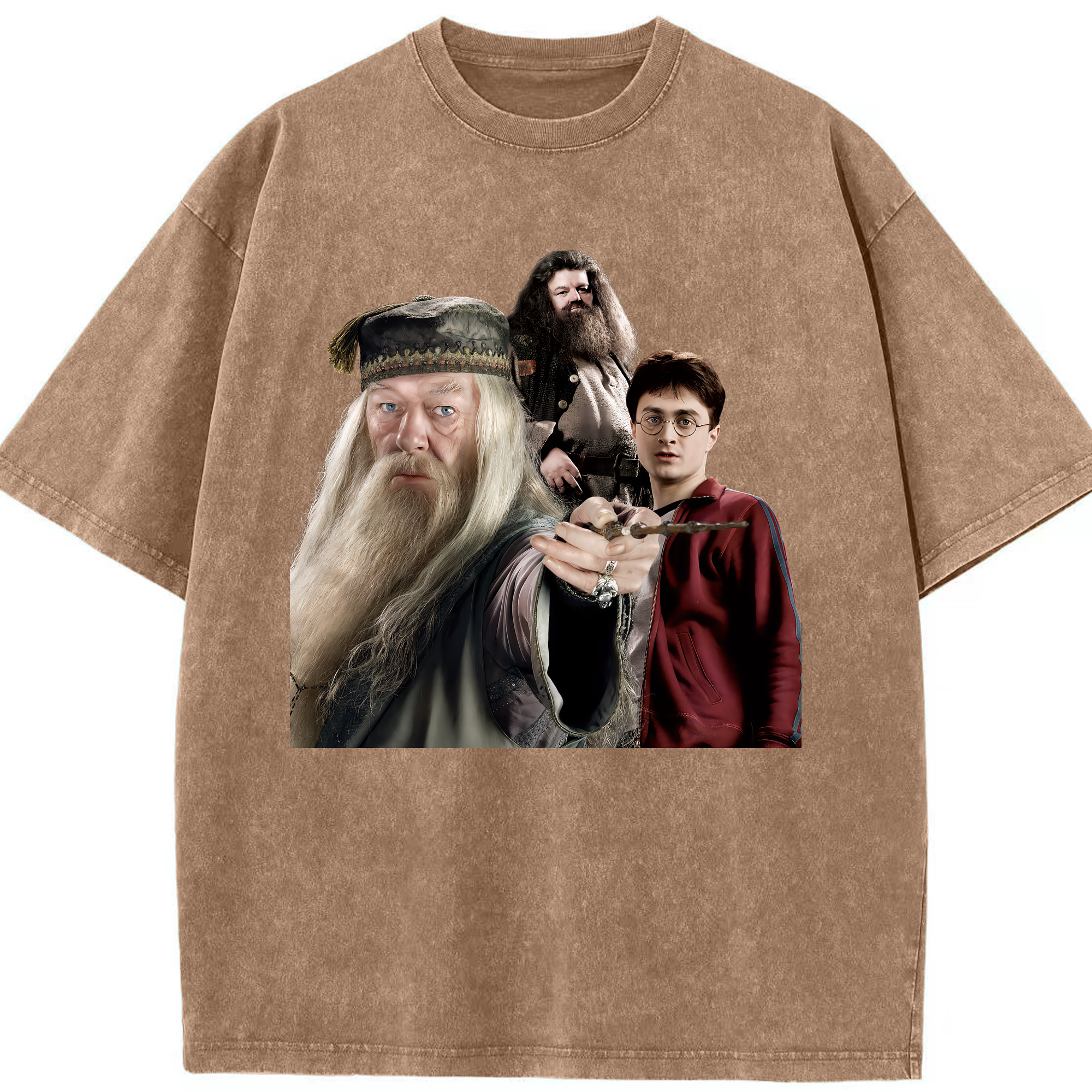 （画像用） Harry Potter ハリー・ポッターシリーズ 綿100% ヴィンテージ風 半袖Tシャツ（フロントプリント）