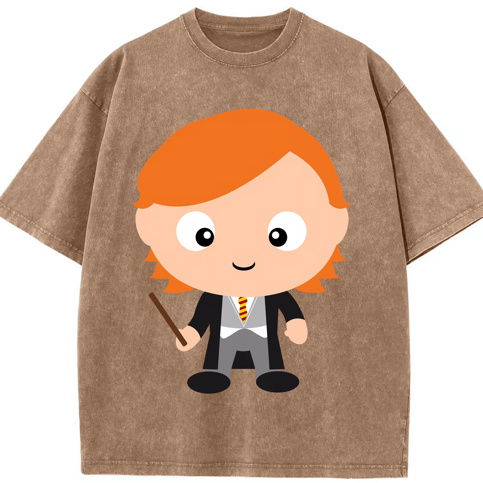 （画像用） Harry Potter ハリー・ポッターシリーズ 綿100% ヴィンテージ風 半袖Tシャツ（フロントプリント）