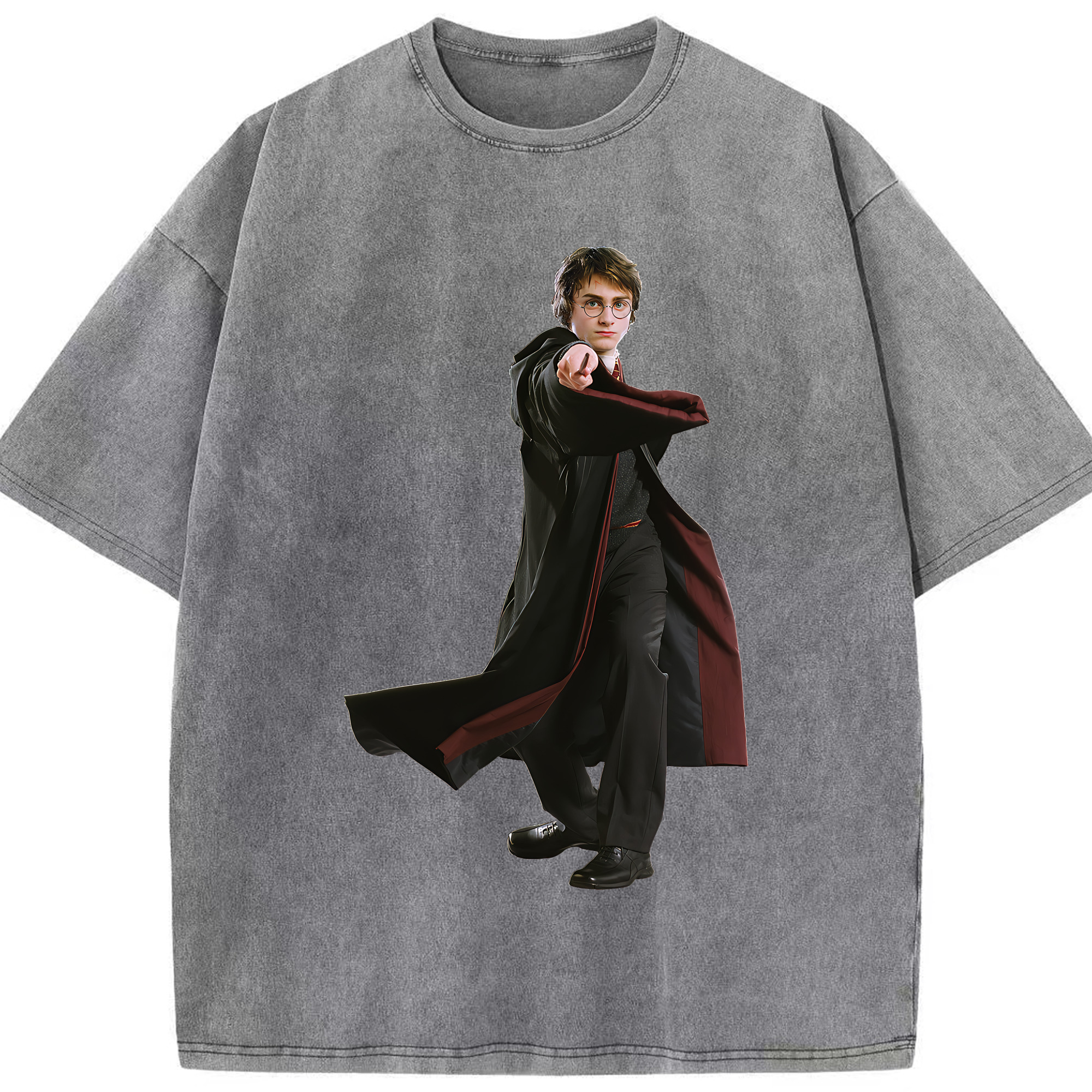 （画像用） Harry Potter ハリー・ポッターシリーズ 綿100% ヴィンテージ風 半袖Tシャツ（フロントプリント）
