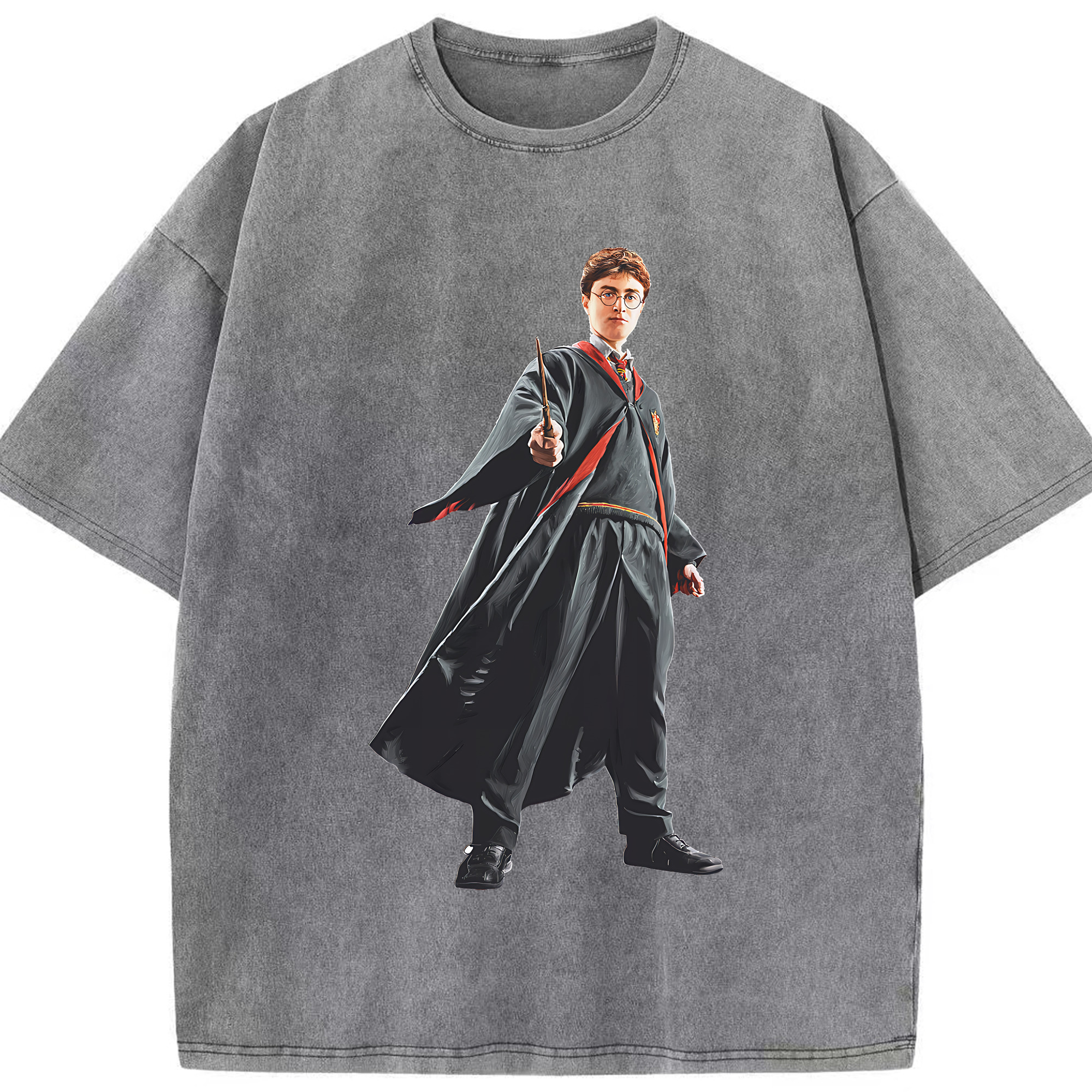（画像用） Harry Potter ハリー・ポッターシリーズ 綿100% ヴィンテージ風 半袖Tシャツ（フロントプリント）