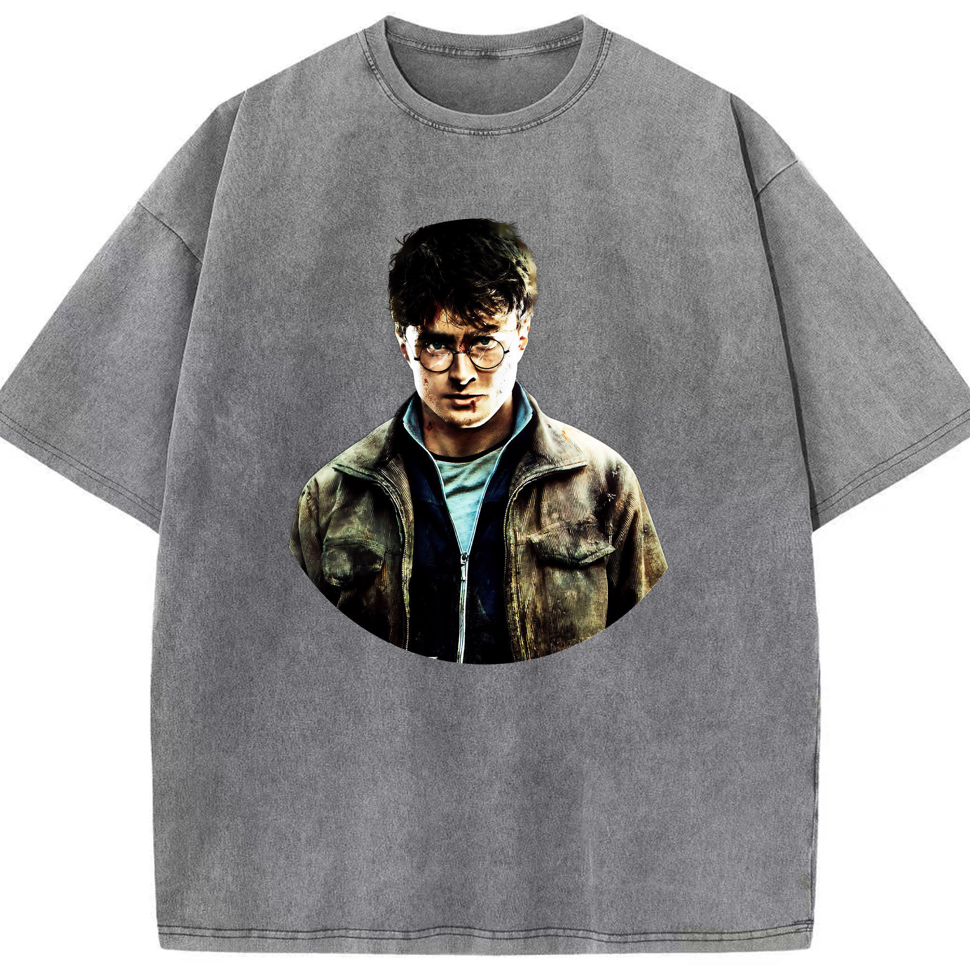 （画像用） Harry Potter ハリー・ポッターシリーズ 綿100% ヴィンテージ風 半袖Tシャツ（フロントプリント）