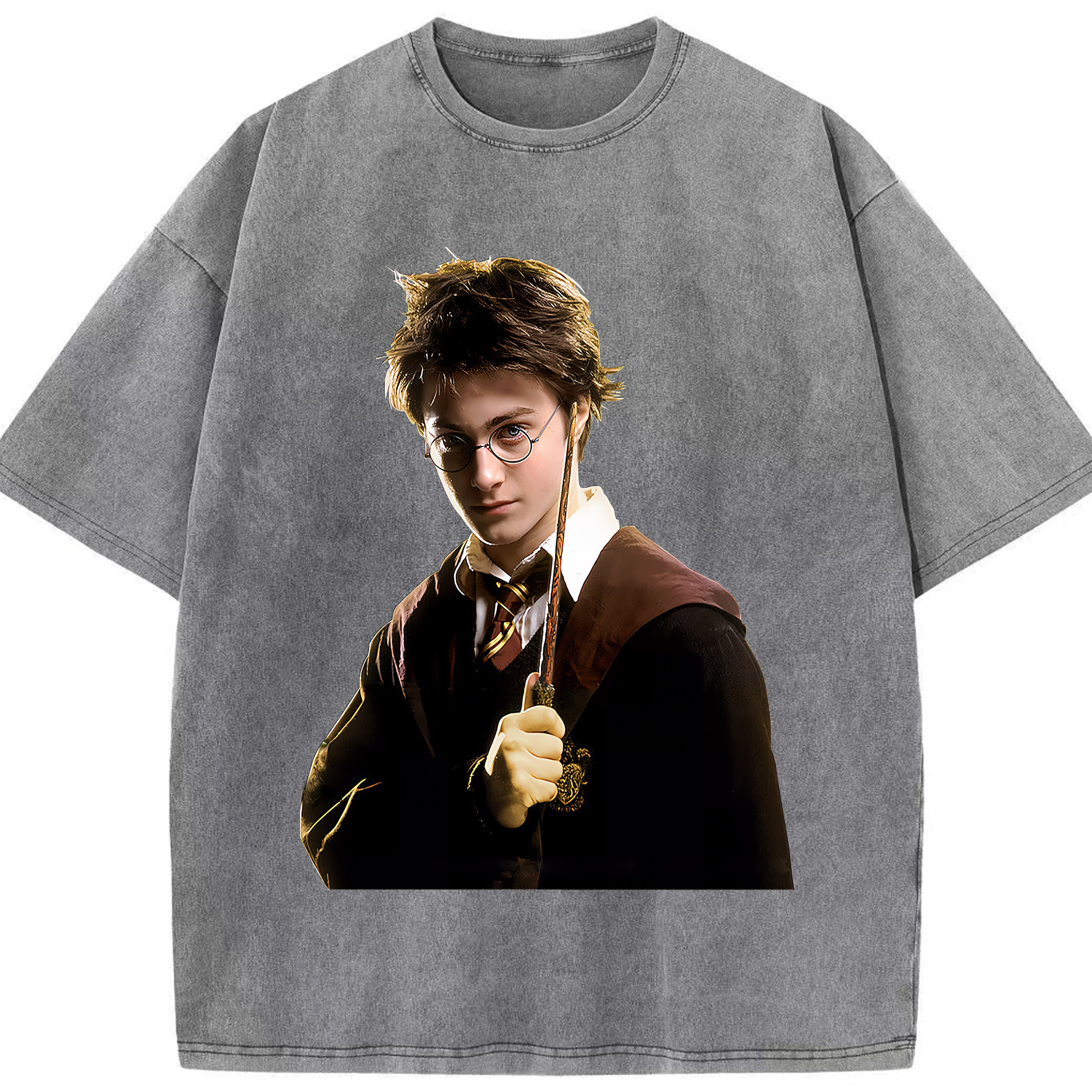 （画像用） Harry Potter ハリー・ポッターシリーズ 綿100% ヴィンテージ風 半袖Tシャツ（フロントプリント）