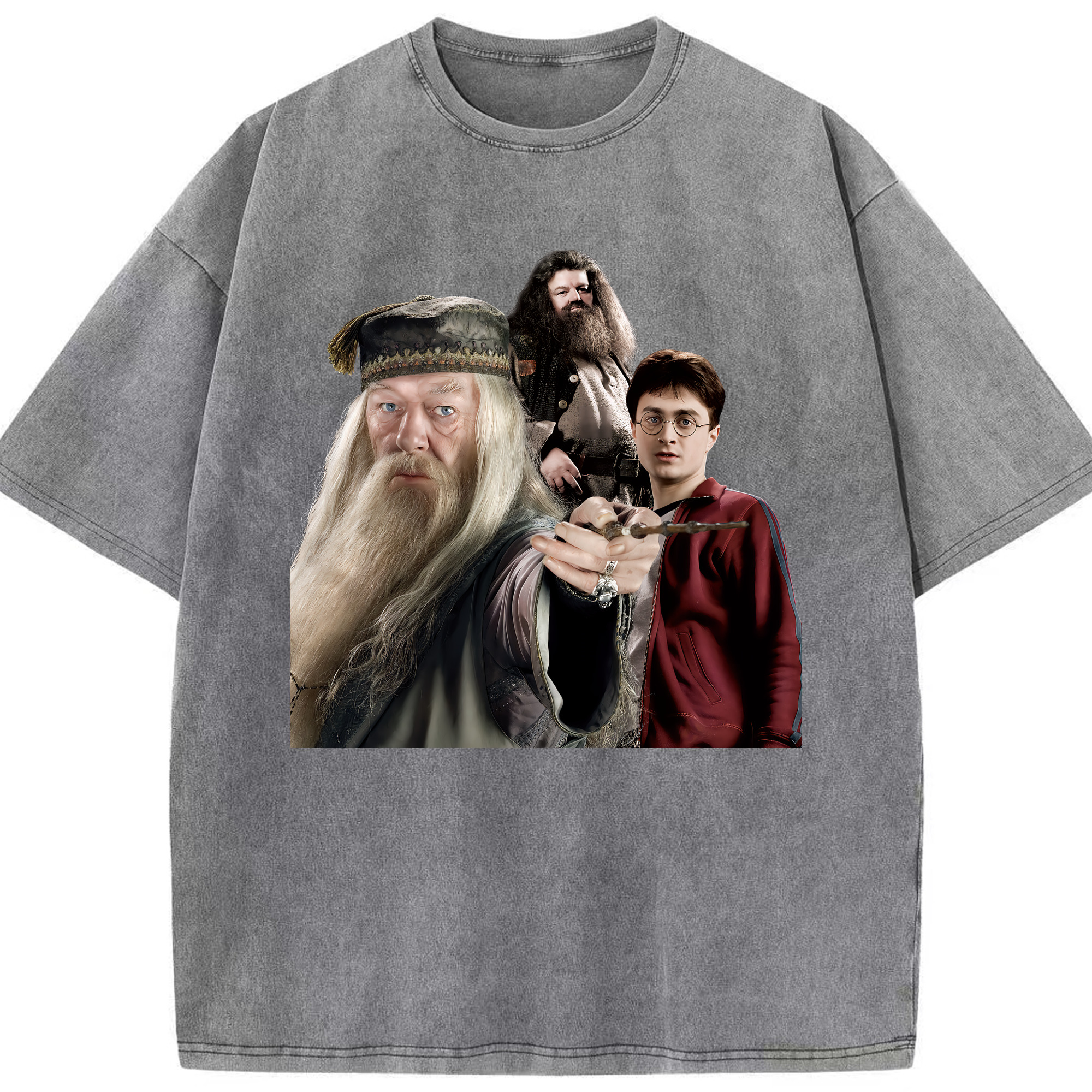 （画像用） Harry Potter ハリー・ポッターシリーズ 綿100% ヴィンテージ風 半袖Tシャツ（フロントプリント）