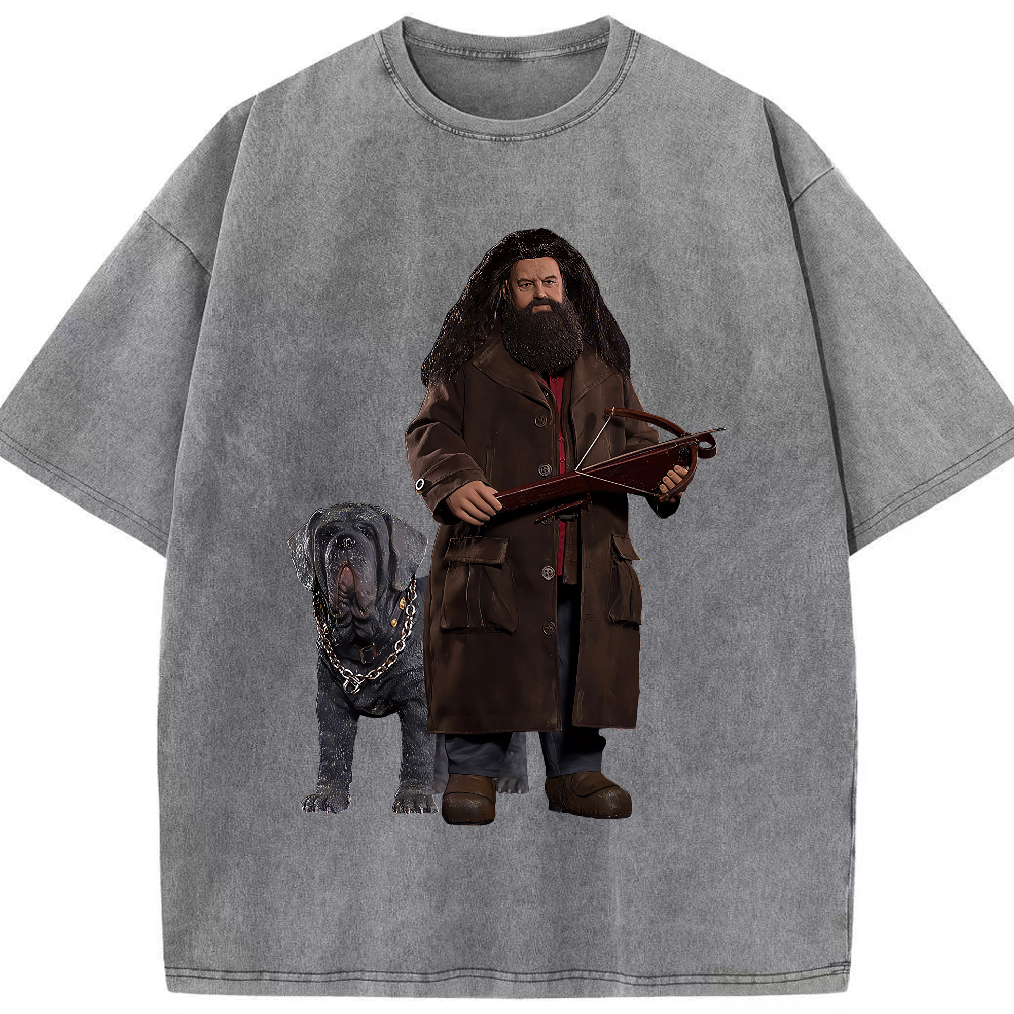 （画像用） Harry Potter ハリー・ポッターシリーズ 綿100% ヴィンテージ風 半袖Tシャツ（フロントプリント）