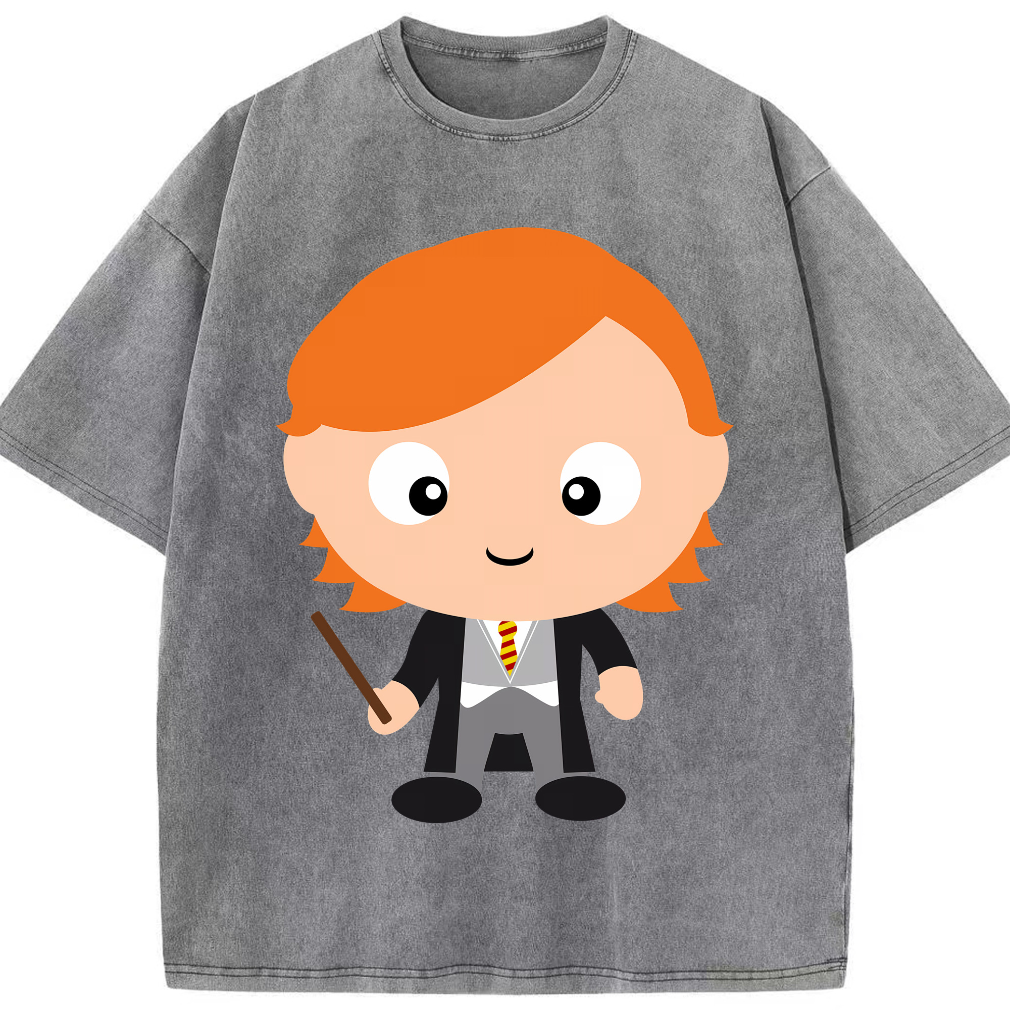 （画像用） Harry Potter ハリー・ポッターシリーズ 綿100% ヴィンテージ風 半袖Tシャツ（フロントプリント）
