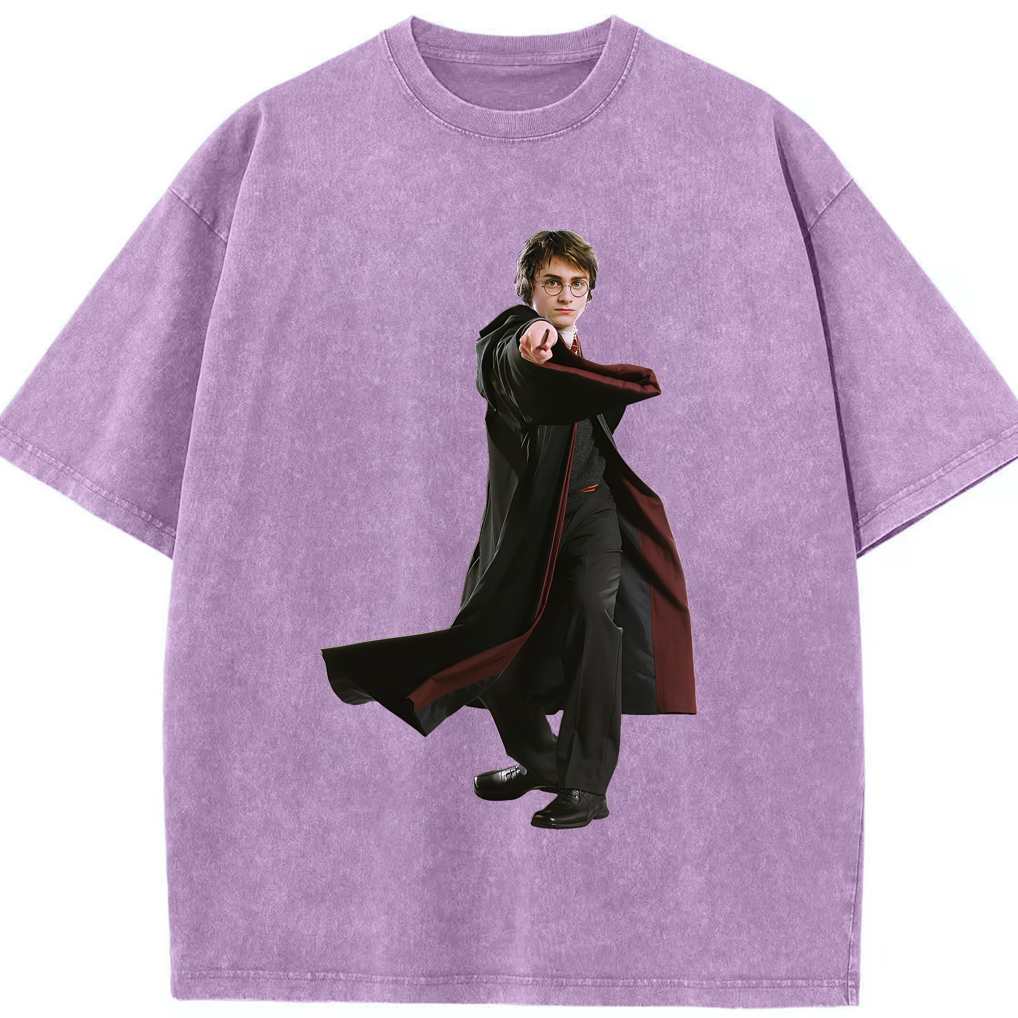 （画像用） Harry Potter ハリー・ポッターシリーズ 綿100% ヴィンテージ風 半袖Tシャツ（フロントプリント）