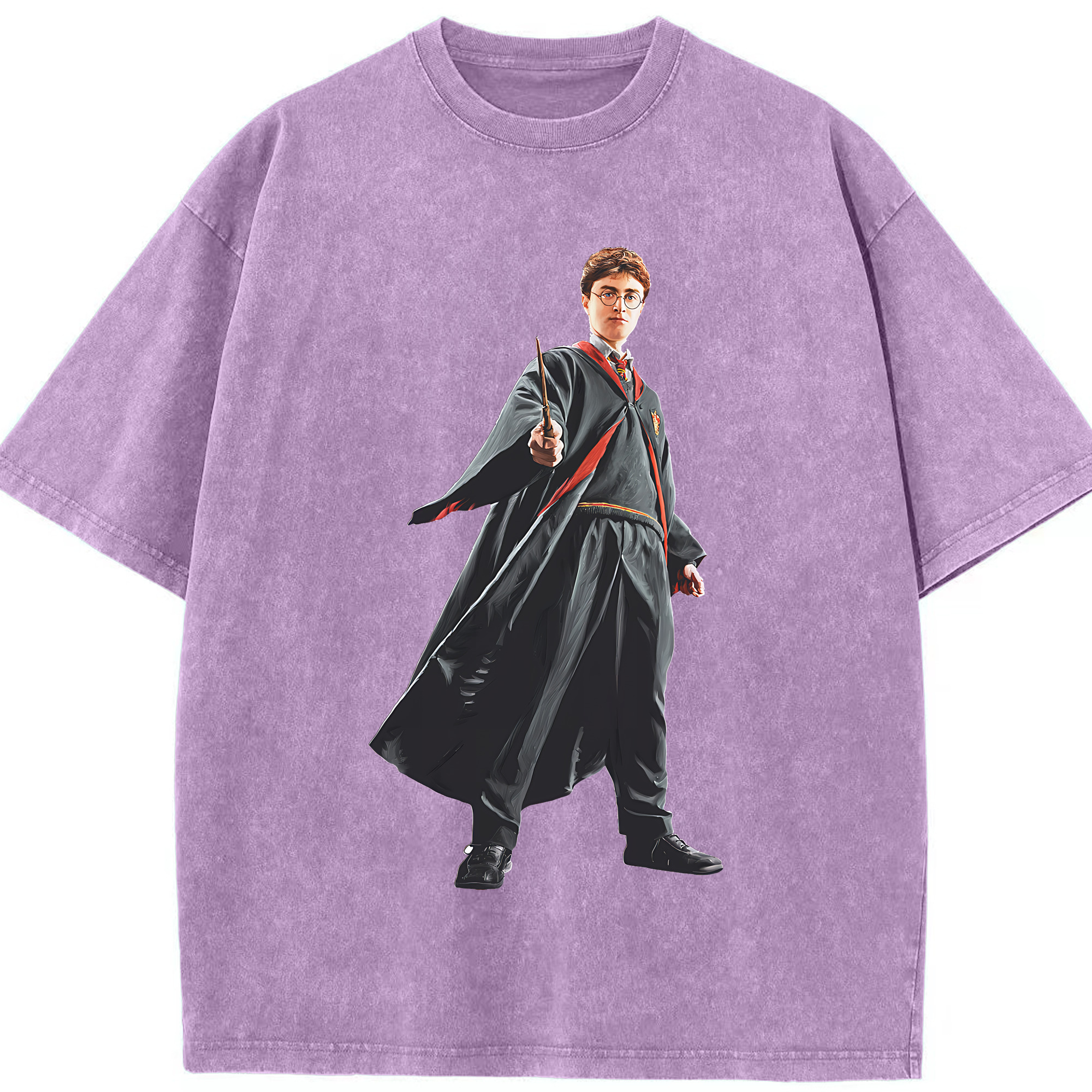 （画像用） Harry Potter ハリー・ポッターシリーズ 綿100% ヴィンテージ風 半袖Tシャツ（フロントプリント）