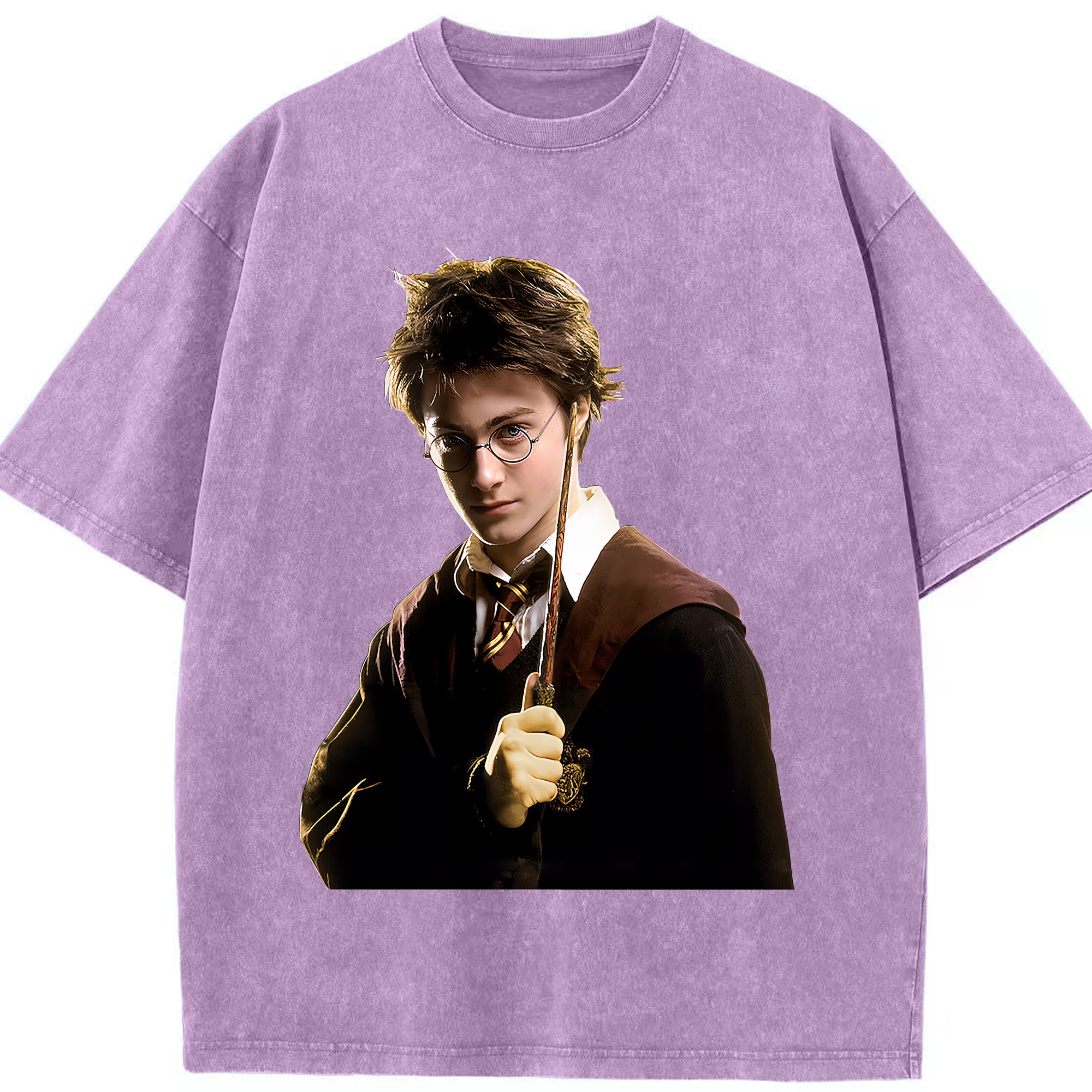 （画像用） Harry Potter ハリー・ポッターシリーズ 綿100% ヴィンテージ風 半袖Tシャツ（フロントプリント）