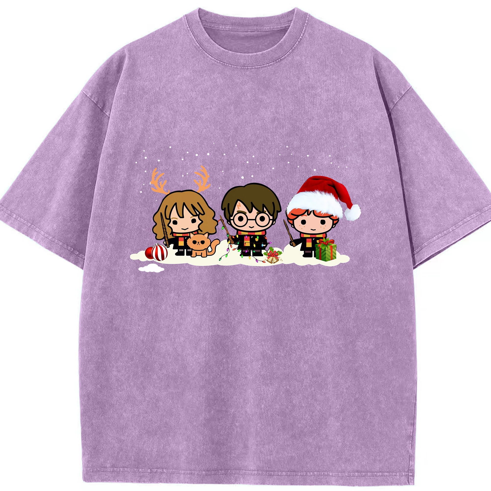 （画像用） Harry Potter ハリー・ポッターシリーズ 綿100% ヴィンテージ風 半袖Tシャツ（フロントプリント）