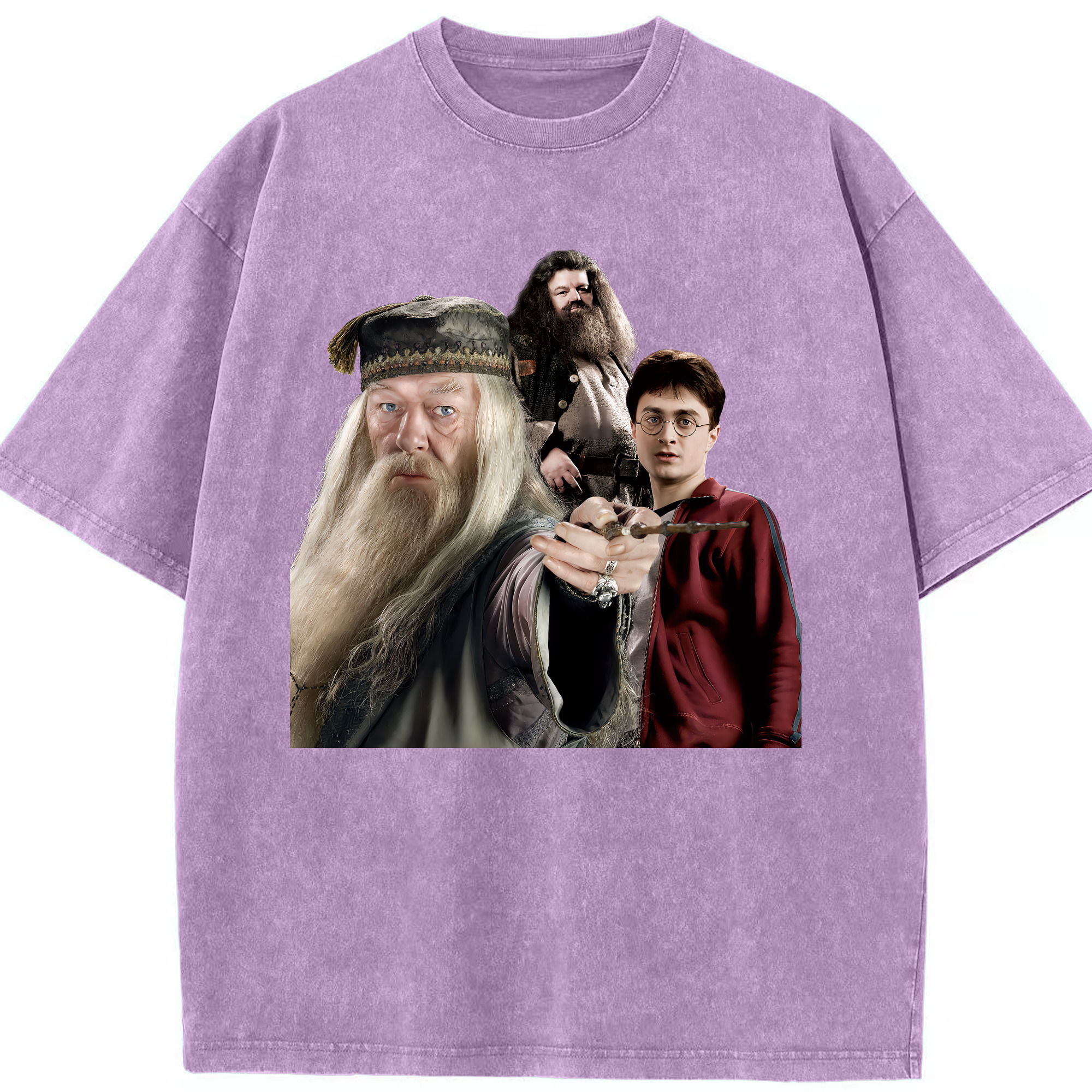 （画像用） Harry Potter ハリー・ポッターシリーズ 綿100% ヴィンテージ風 半袖Tシャツ（フロントプリント）
