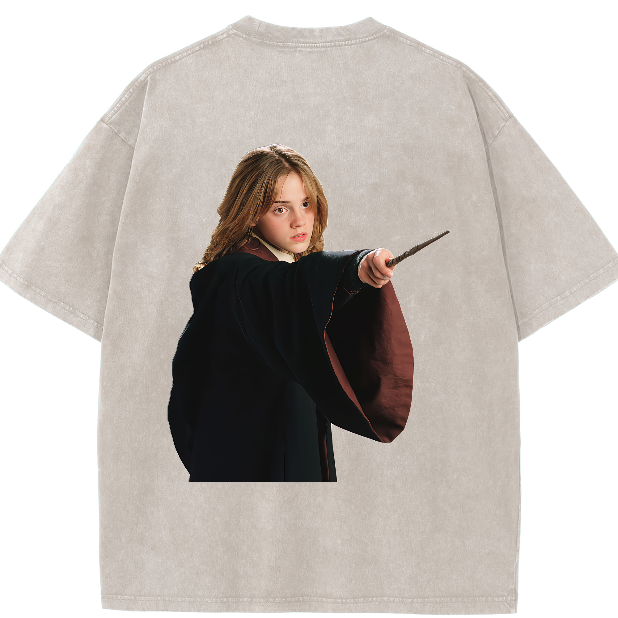 （画像用） Harry Potter ハリー・ポッターシリーズ 綿100% ヴィンテージ風 半袖Tシャツ（背面プリント）
