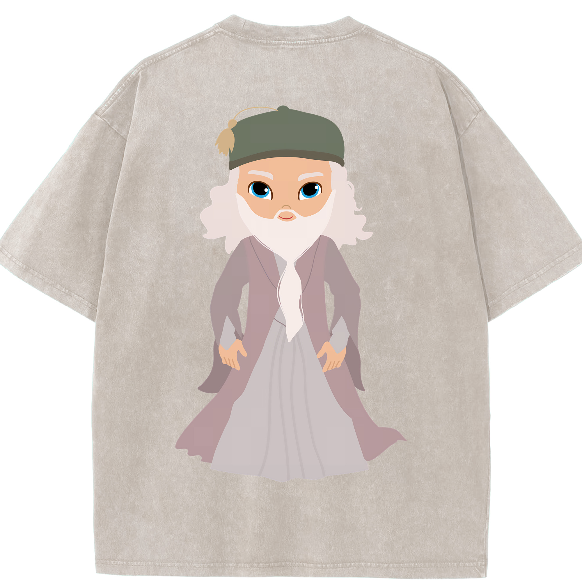 （画像用） Harry Potter ハリー・ポッターシリーズ 綿100% ヴィンテージ風 半袖Tシャツ（背面プリント）