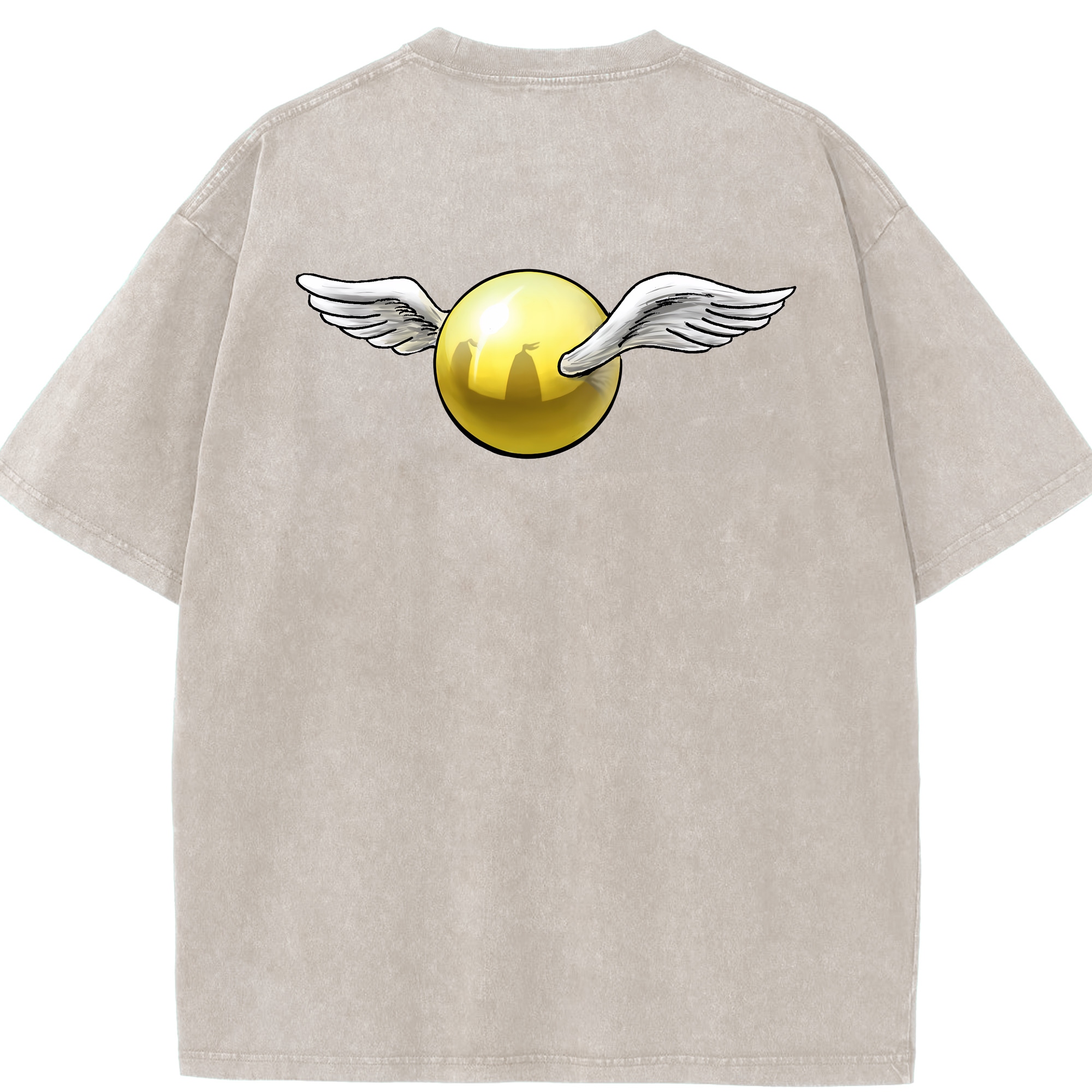 （画像用） Harry Potter ハリー・ポッターシリーズ 綿100% ヴィンテージ風 半袖Tシャツ（背面プリント）