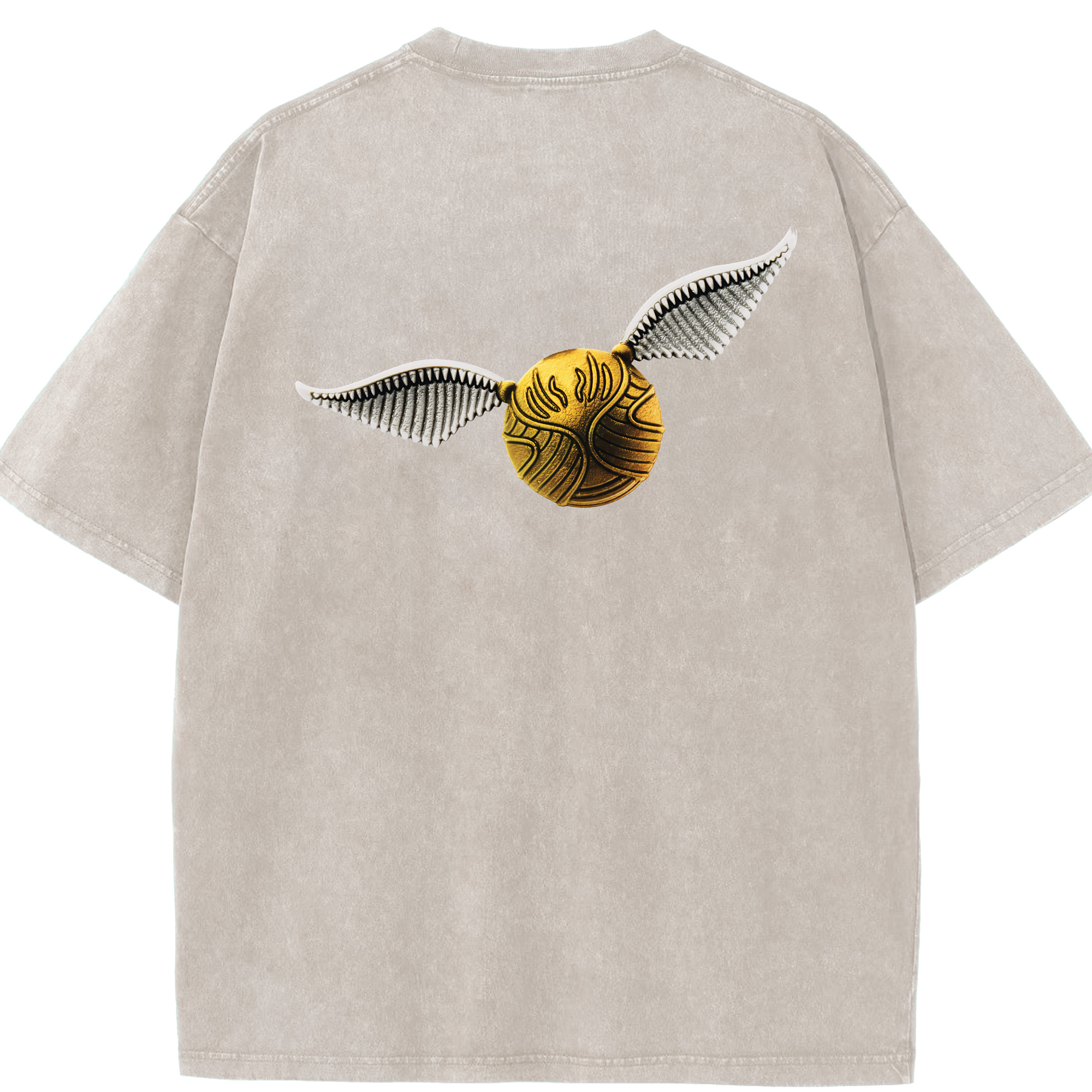 （画像用） Harry Potter ハリー・ポッターシリーズ 綿100% ヴィンテージ風 半袖Tシャツ（背面プリント）