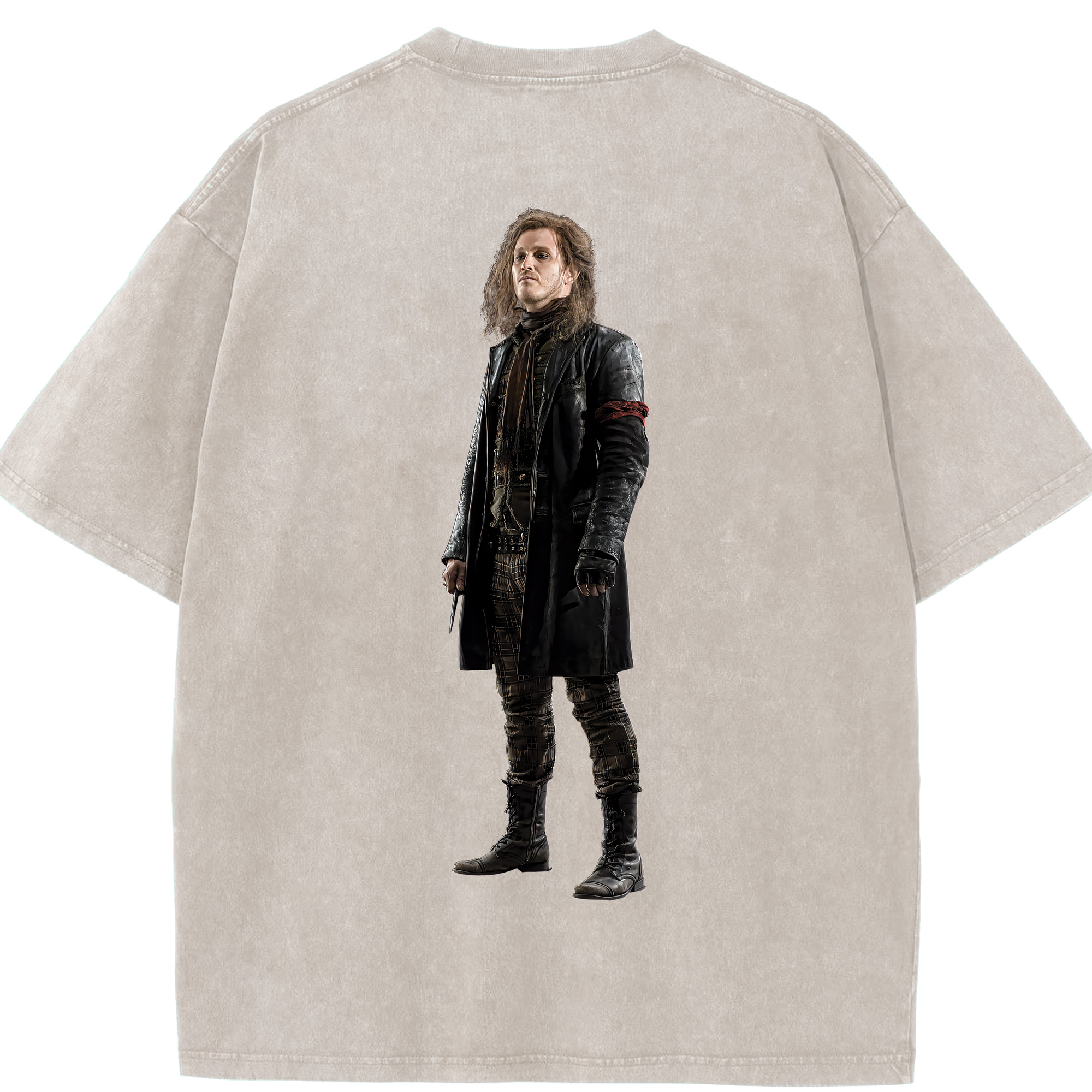 （画像用） Harry Potter ハリー・ポッターシリーズ 綿100% ヴィンテージ風 半袖Tシャツ（背面プリント）