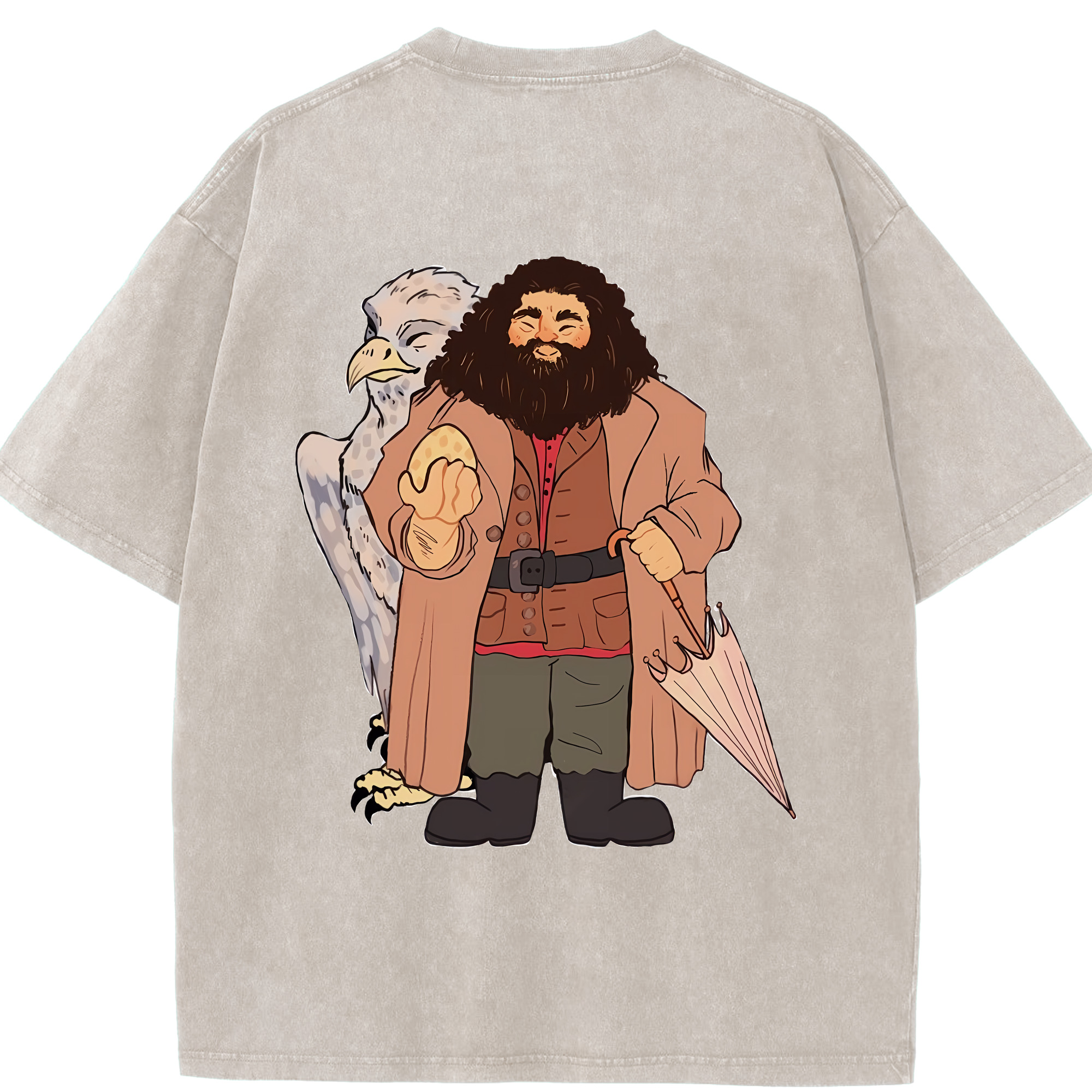 （画像用） Harry Potter ハリー・ポッターシリーズ 綿100% ヴィンテージ風 半袖Tシャツ（背面プリント）