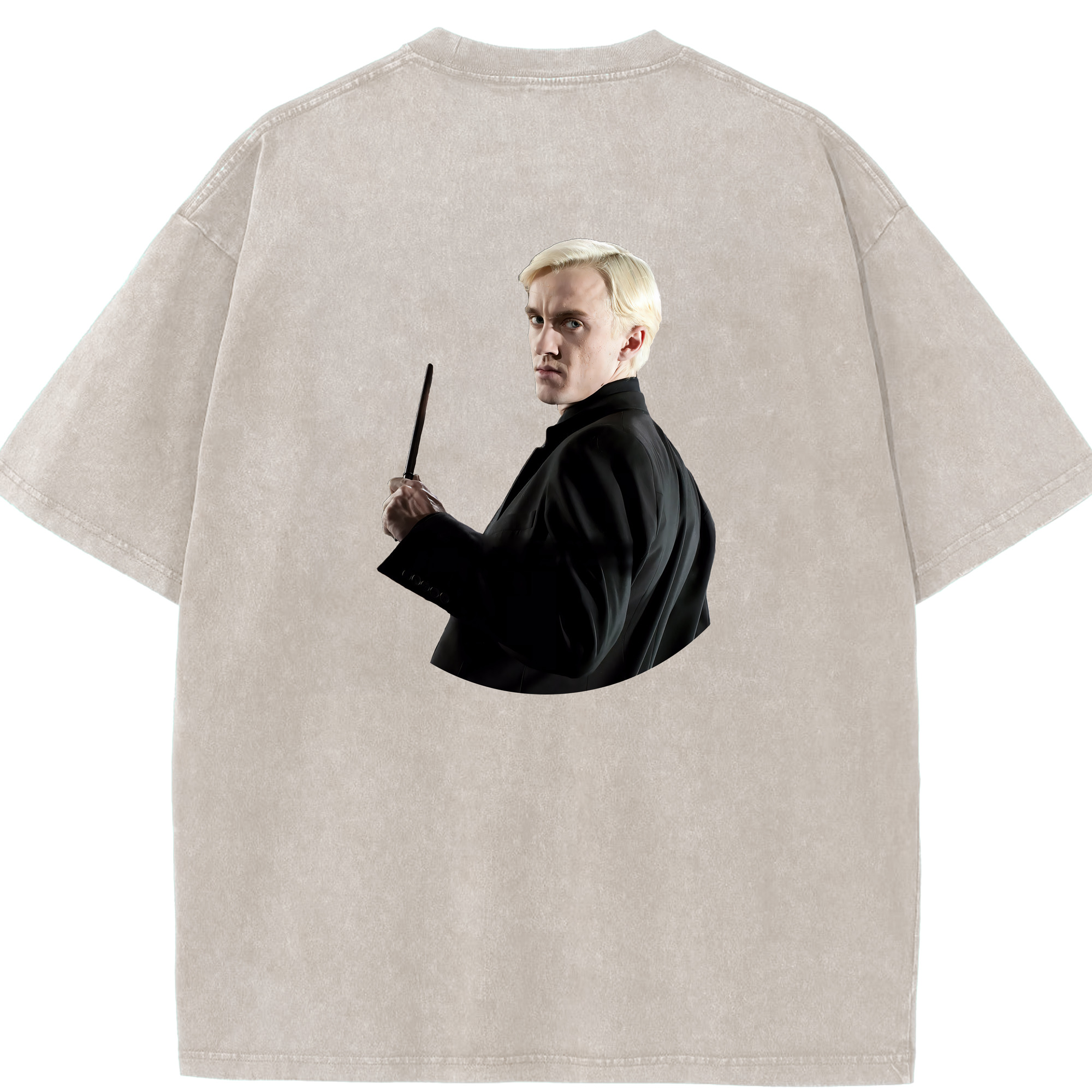 （画像用） Harry Potter ハリー・ポッターシリーズ 綿100% ヴィンテージ風 半袖Tシャツ（背面プリント）