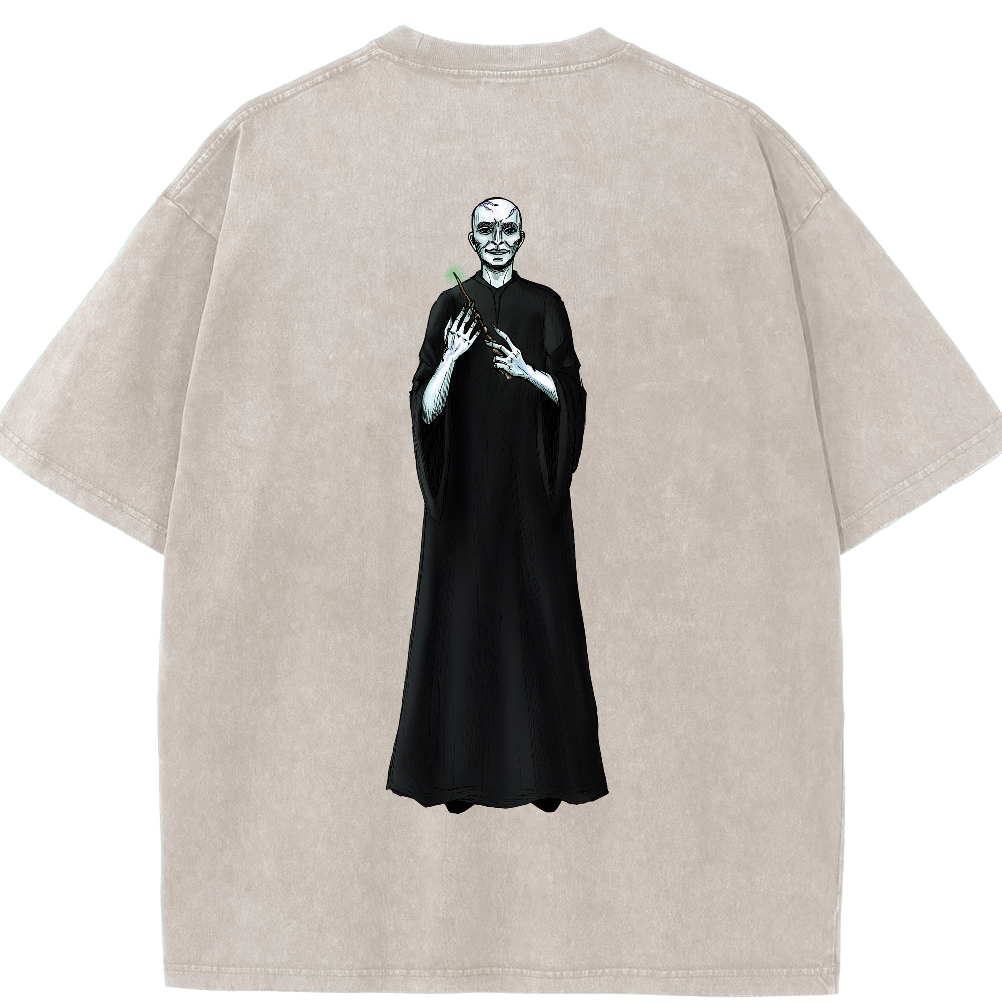 （画像用） Harry Potter ハリー・ポッターシリーズ 綿100% ヴィンテージ風 半袖Tシャツ（背面プリント）