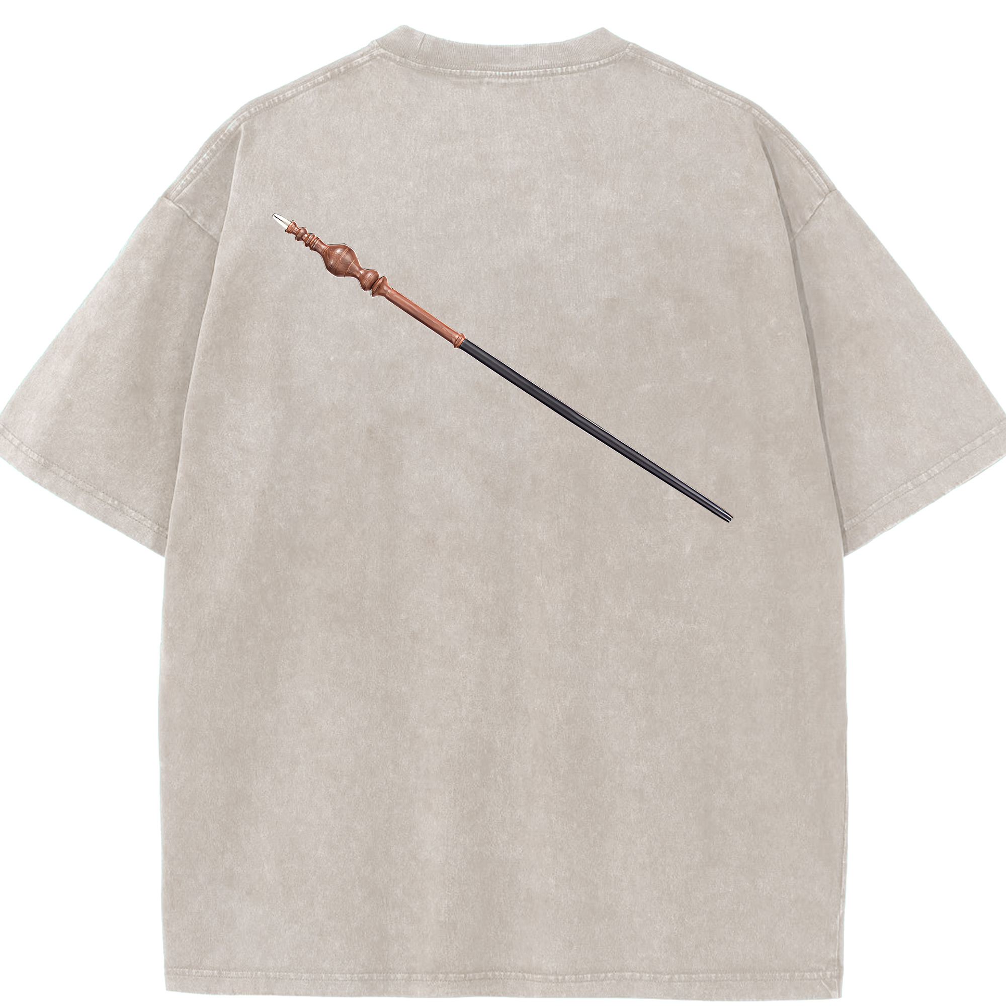 （画像用） Harry Potter ハリー・ポッターシリーズ 綿100% ヴィンテージ風 半袖Tシャツ（背面プリント）