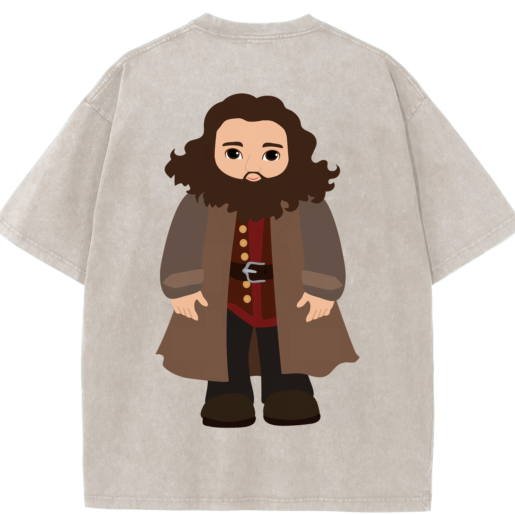 （画像用） Harry Potter ハリー・ポッターシリーズ 綿100% ヴィンテージ風 半袖Tシャツ（背面プリント）
