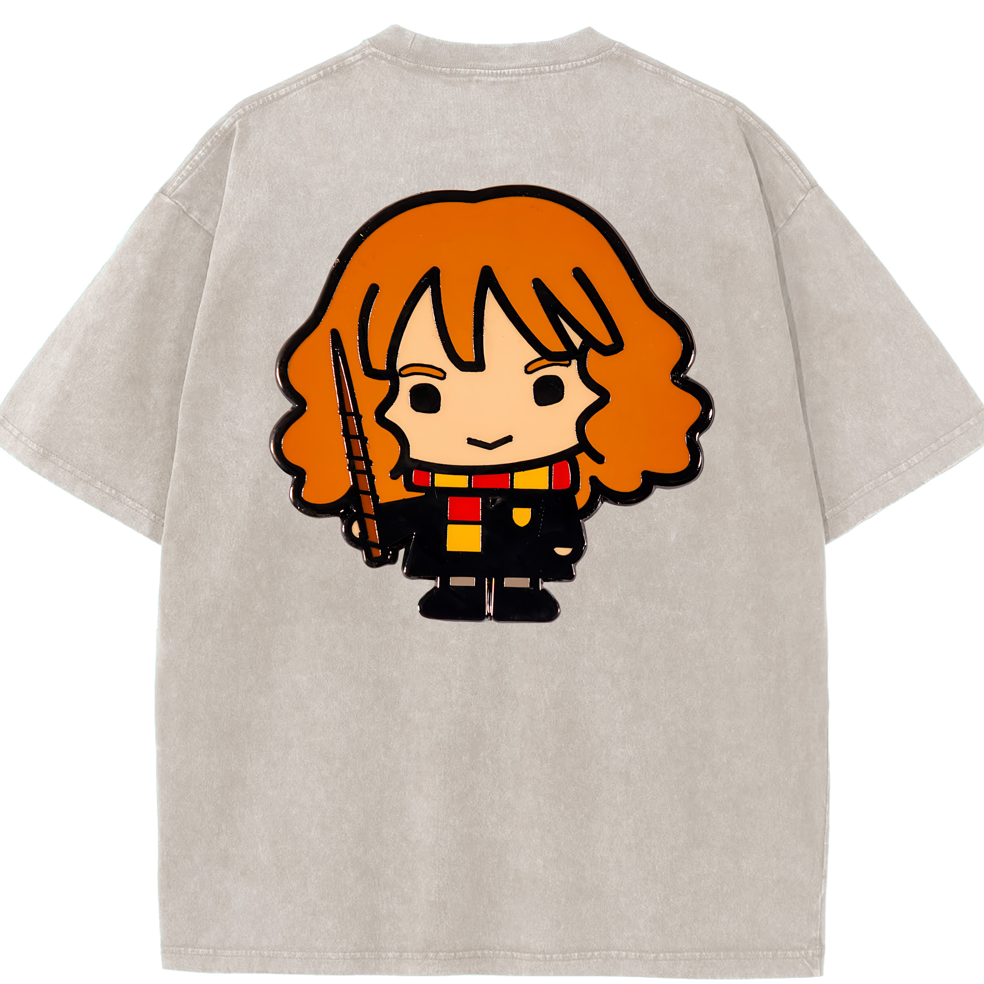（画像用） Harry Potter ハリー・ポッターシリーズ 綿100% ヴィンテージ風 半袖Tシャツ（背面プリント）