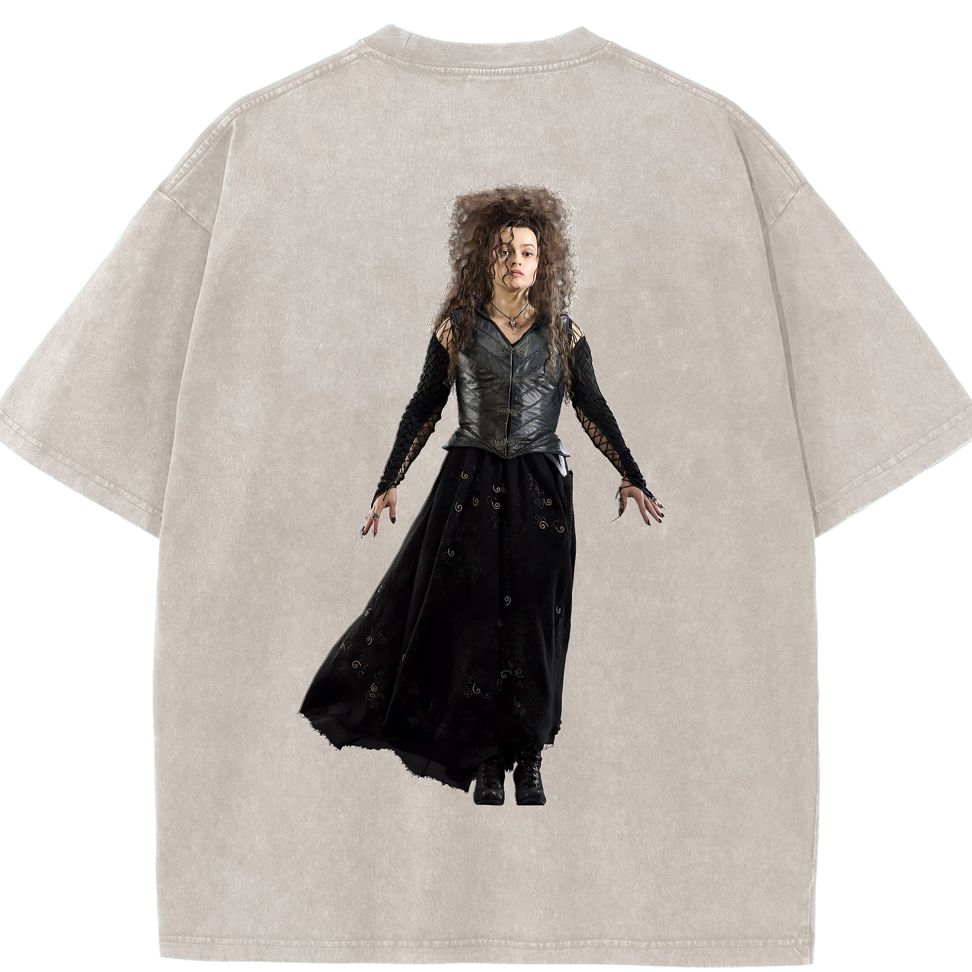 （画像用） Harry Potter ハリー・ポッターシリーズ 綿100% ヴィンテージ風 半袖Tシャツ（背面プリント）